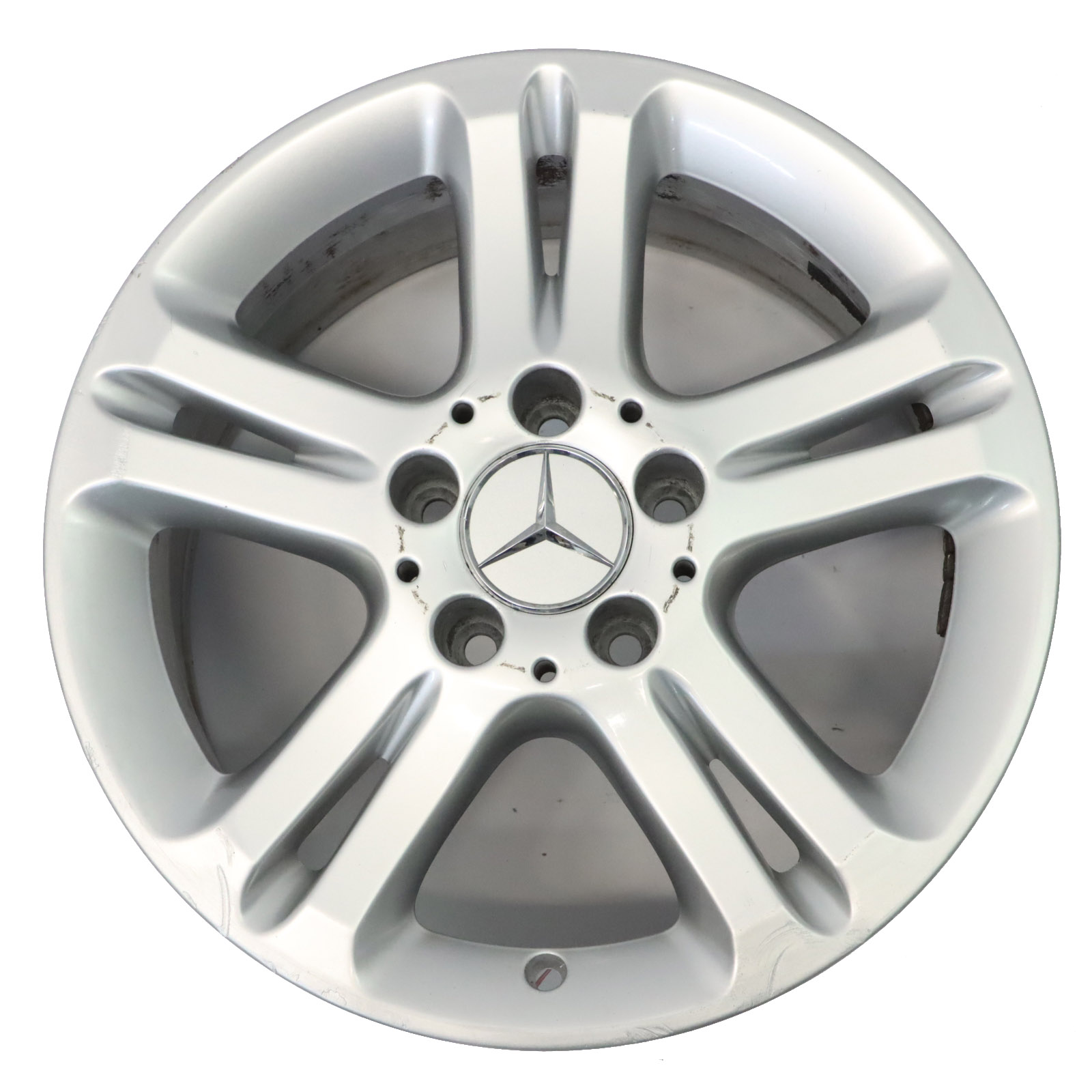 Mercedes W211 Silver Wheel Alloy Rim 16" 5 Double Spoke ET:42 7,5J A2114017102