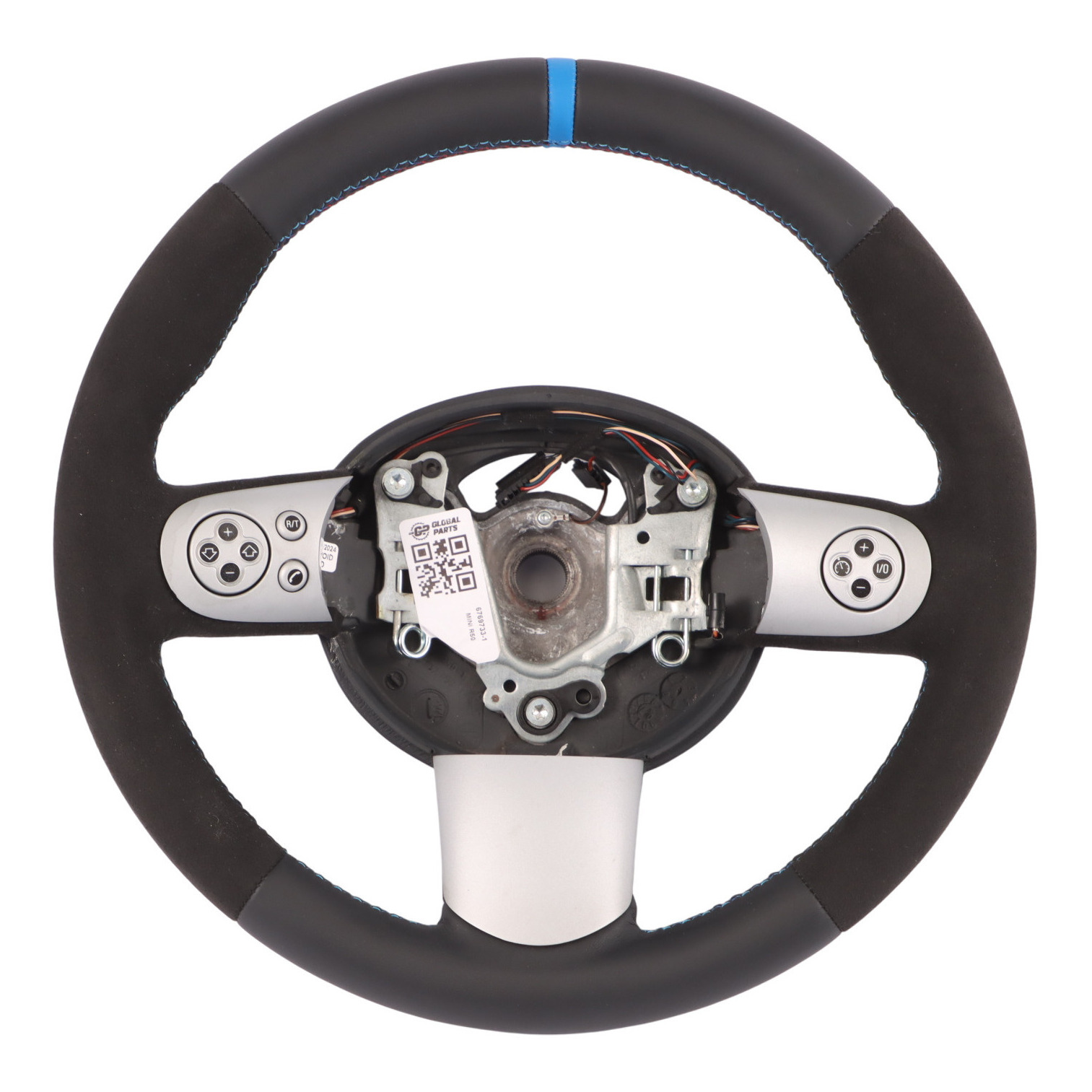 Mini Cooper R50 R52 R53 NEW Black Leather / Alcantara Sport Steering Wheel 