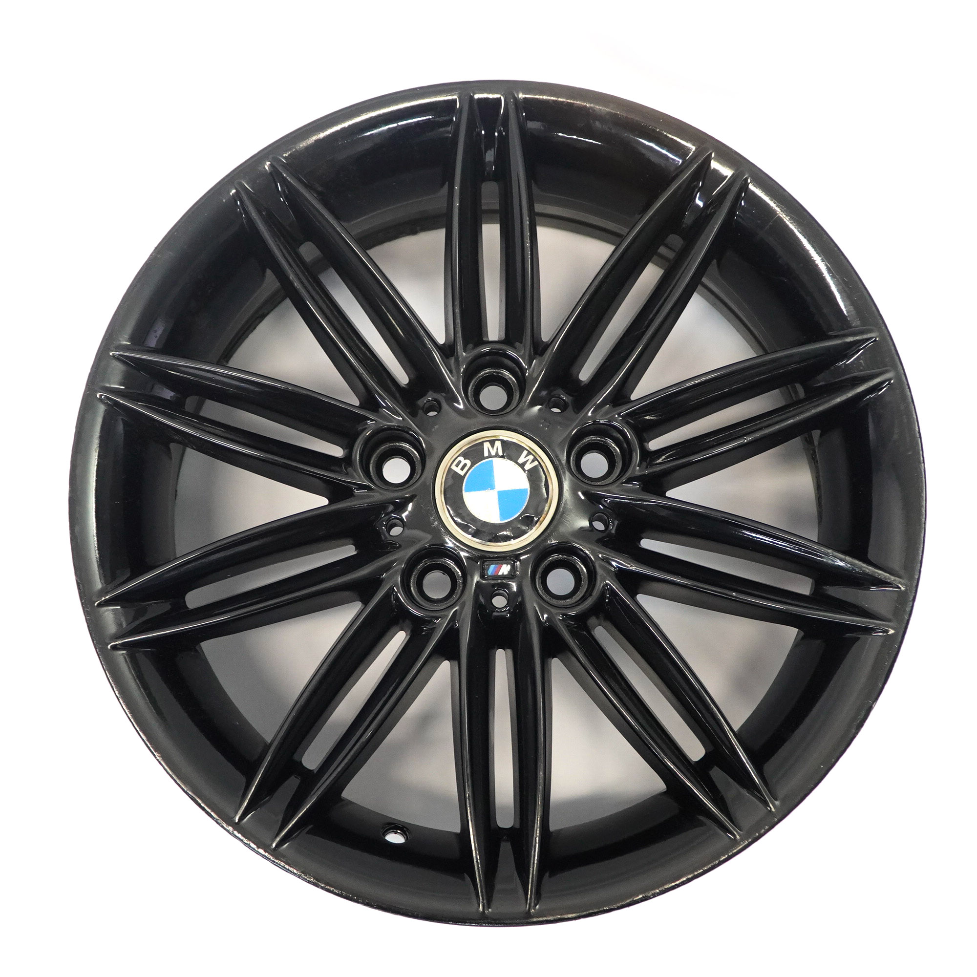 BMW E81 E82 E87 E88 Black Wheel Alloy Rim 17" 7J ET:47 M Double Spoke 207