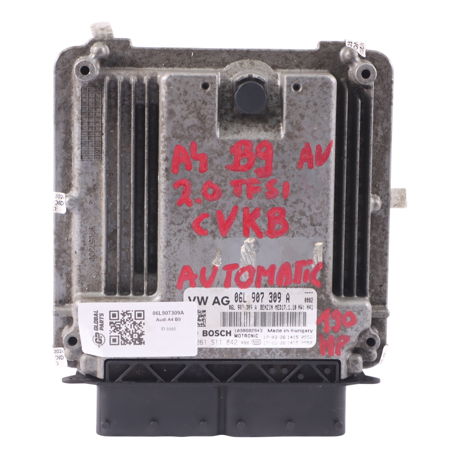 Audi A4 B9 2.0 TFSI CVKB 190HP Motorsteuergerät ECU 06L907309A Automatik