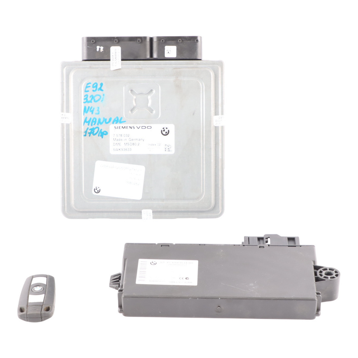 BMW E90 E91 N43 320i 170HP Engine ECU DME Kit CAS3 + Key 7578032 Manual