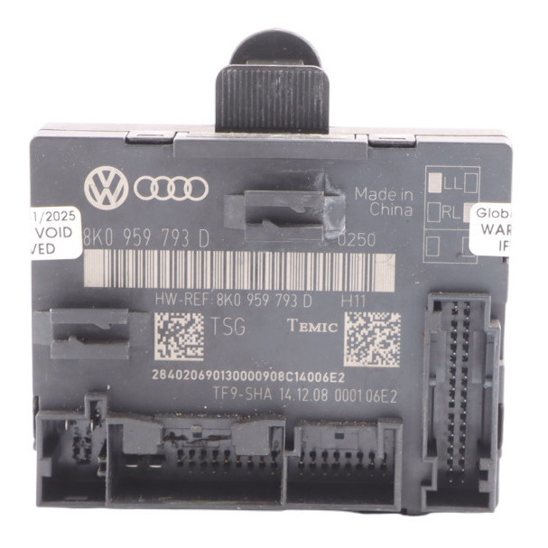 AUDI S5 8T Unidad de Módulo de Control de Puerta Delantera Izquierda 8K0959793D