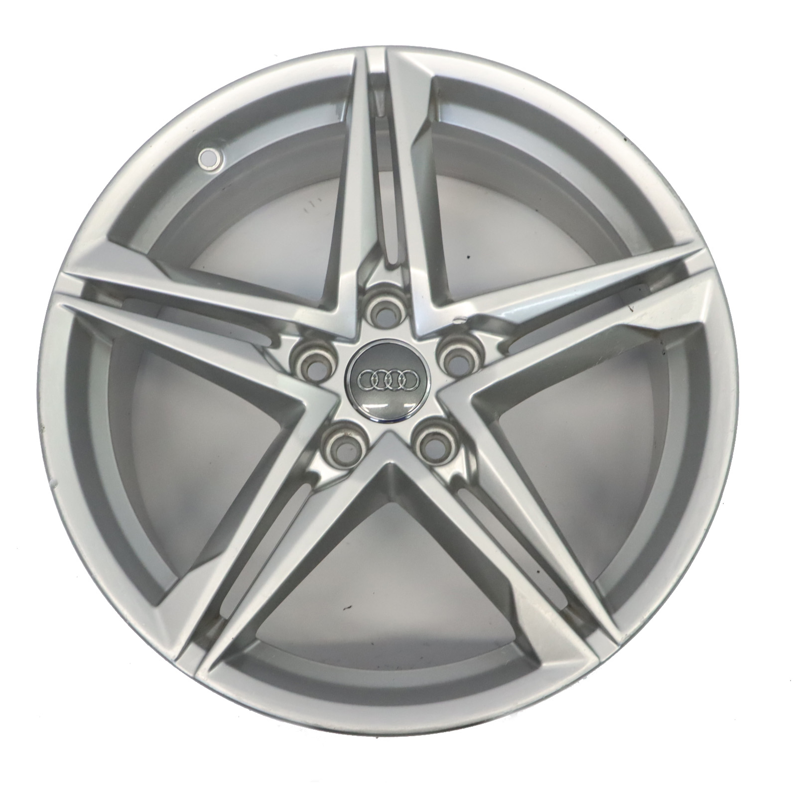 Audi A4 B9 Silberne Leichtmetallfelge 18" 8J ET:40 Doppelsternspeiche 8W0601025R