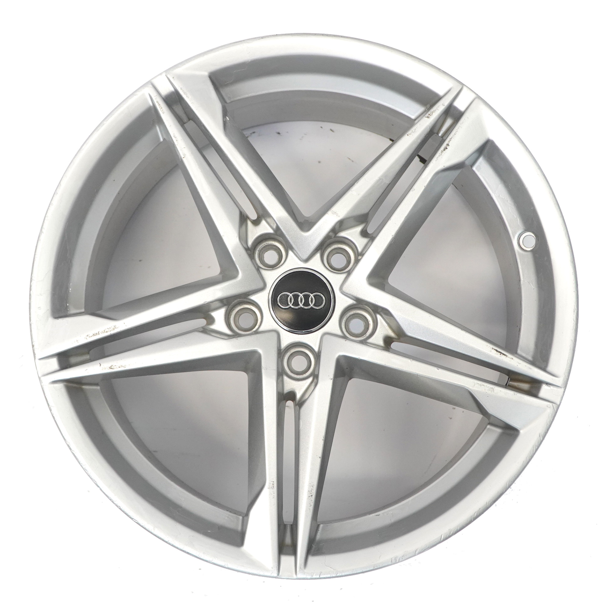 Audi A4 B9 Silver Wheel Alloy Rim 18" 8J ET:40 Star Double Spoke 8W0601025R