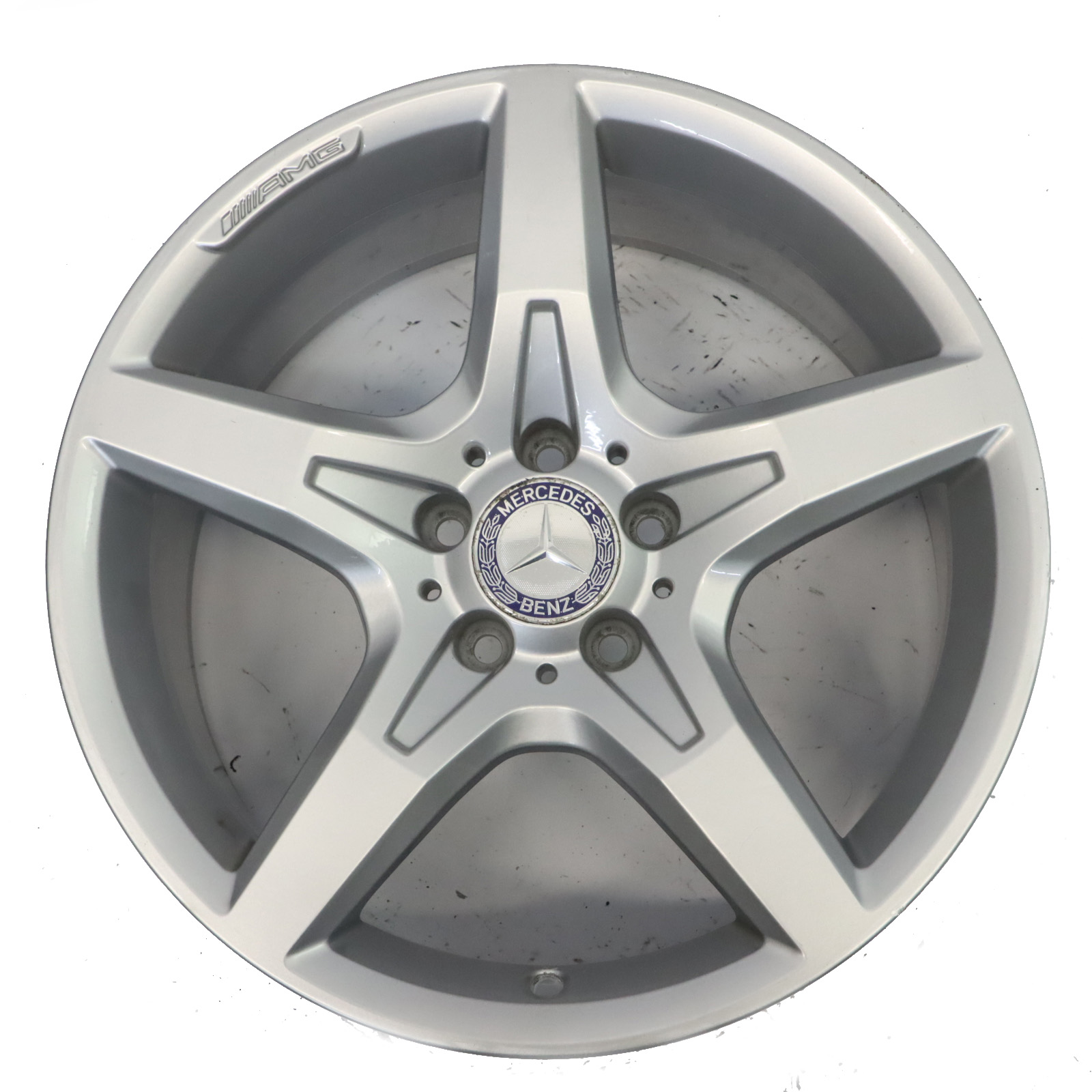 Mercedes R172 AMG Rear Silver Alloy Wheel Rim 18" ET:36 8,5J 5 Spoke A1724012702