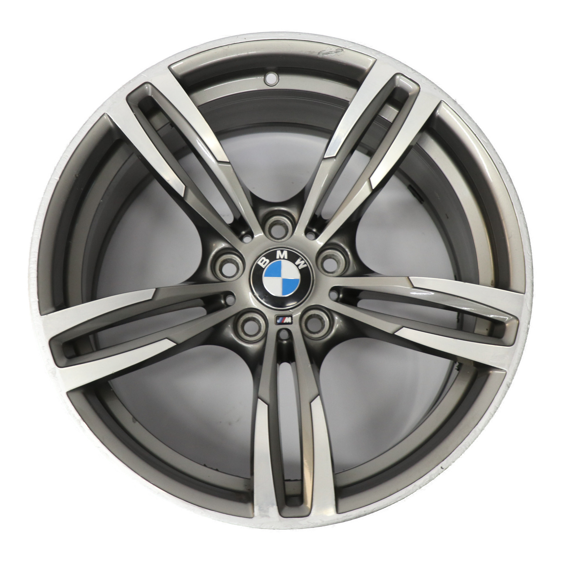 BMW F80 M3 F82 M4 Hinten Eisen Grau Felge M Doppelspeiche 437M 19" 10J