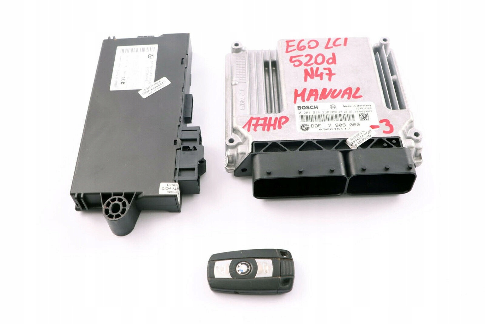 BMW E60 E87 LCI E90 120d 320d 520d ECU Kit DDE Steuergerät 7809000 CAS3 Schlüs