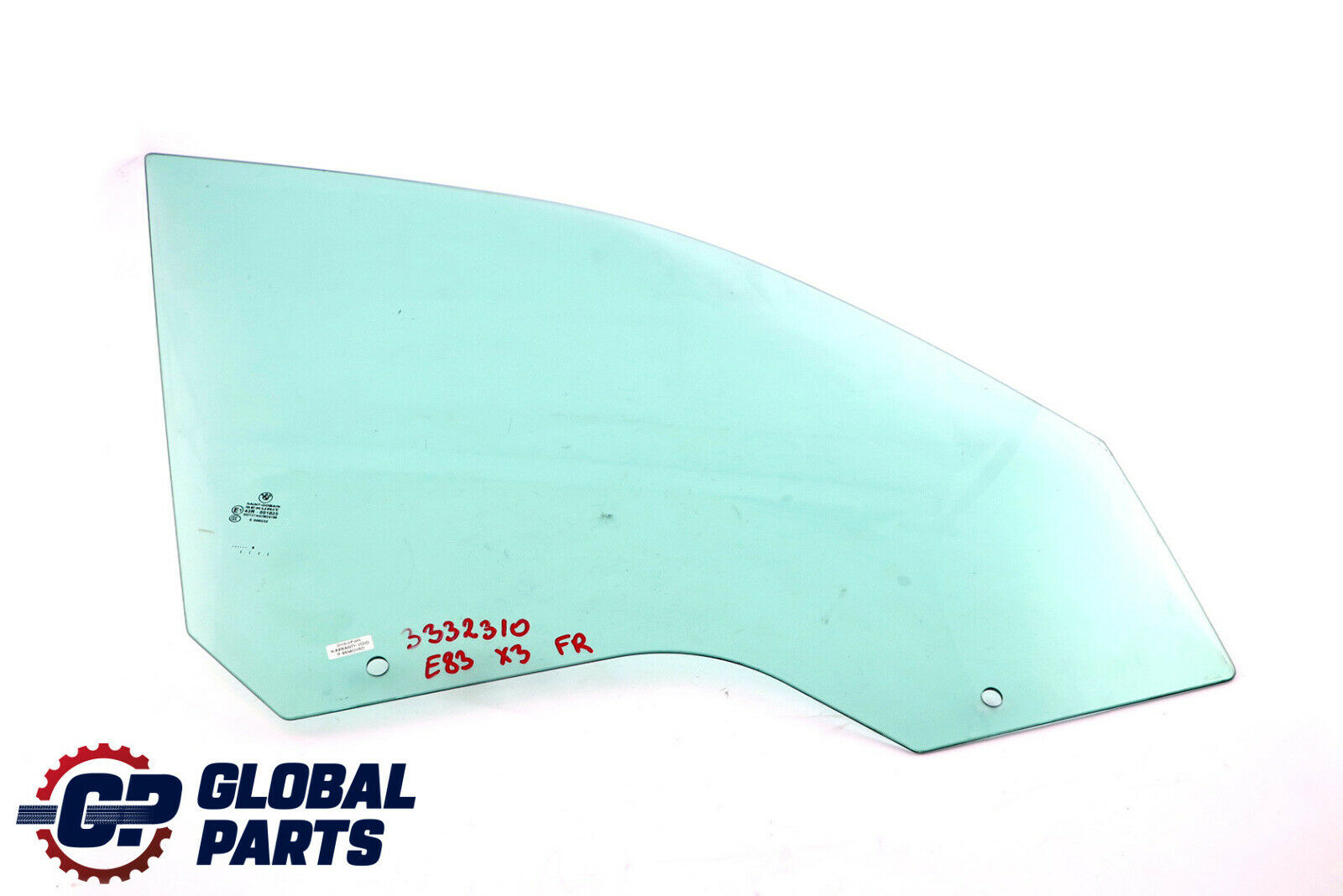 BMW X3 Series E83 Front Right O/S Door Side Green Window Glass AS2