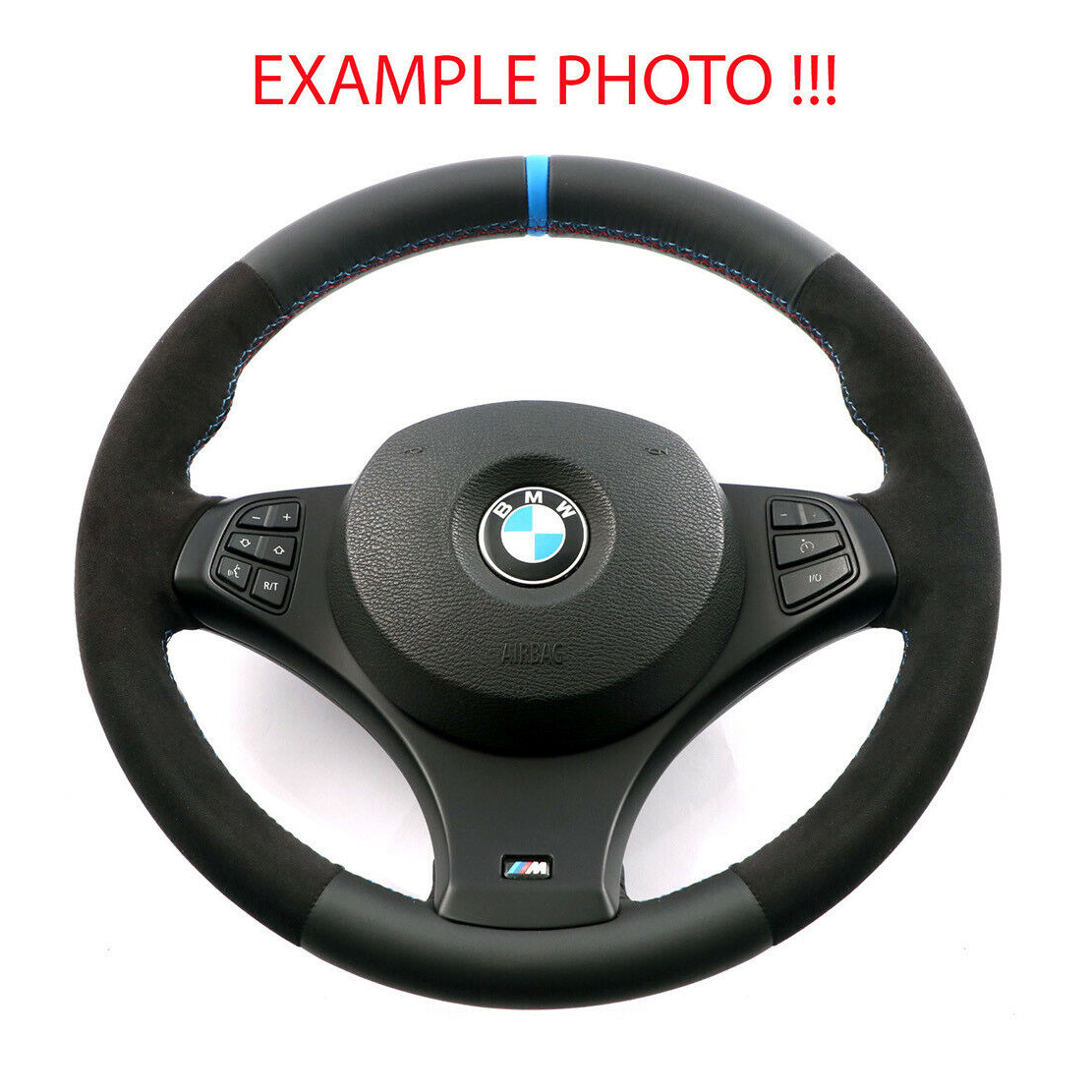 BMW X3 Series E83 NEW Black Leather / Alcantara M Sport Steering Wheel M-threads