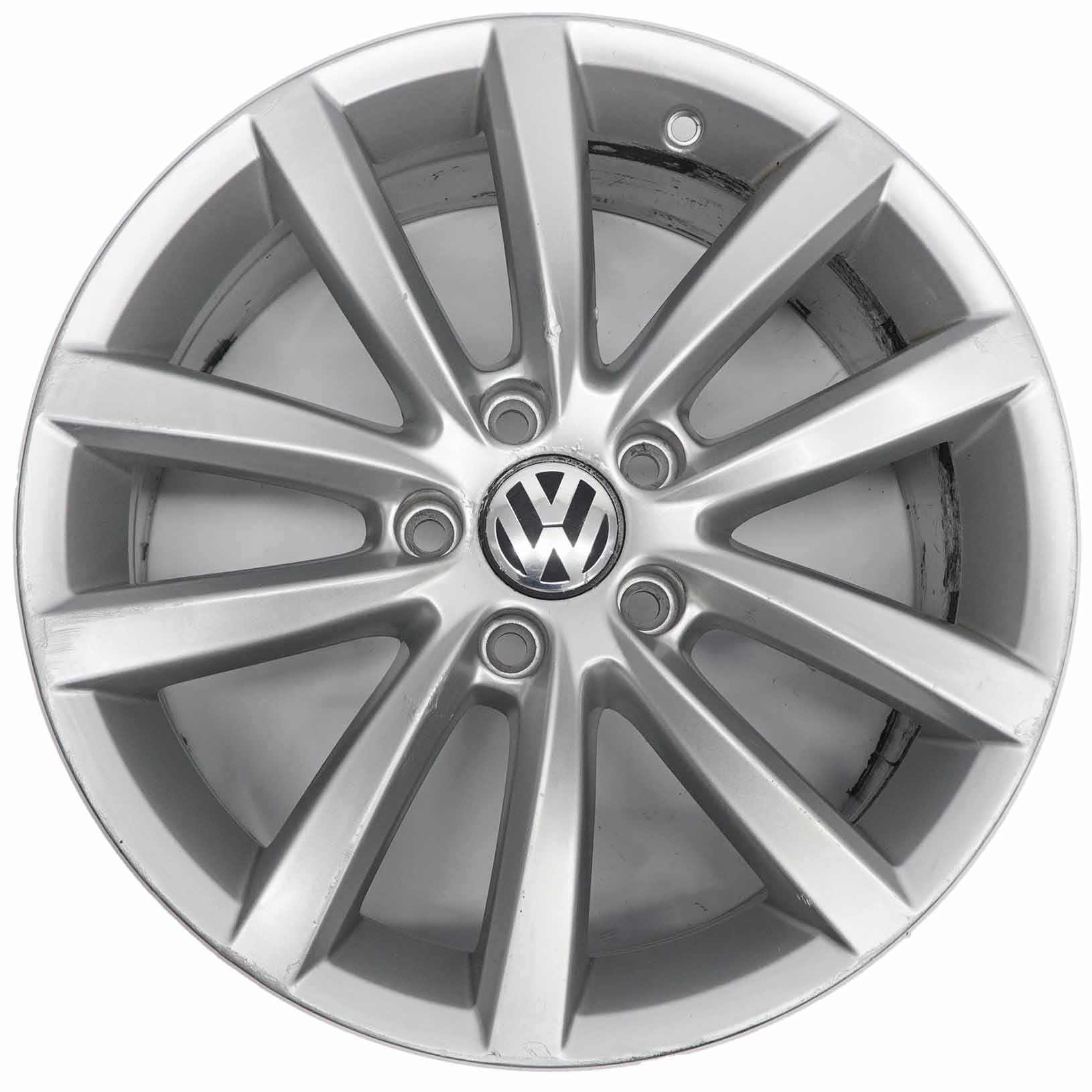 VW Volkswagen Passat B7 Silberne Leichtmetallfelge 17" ET:47 7,5J 3AA601025AD