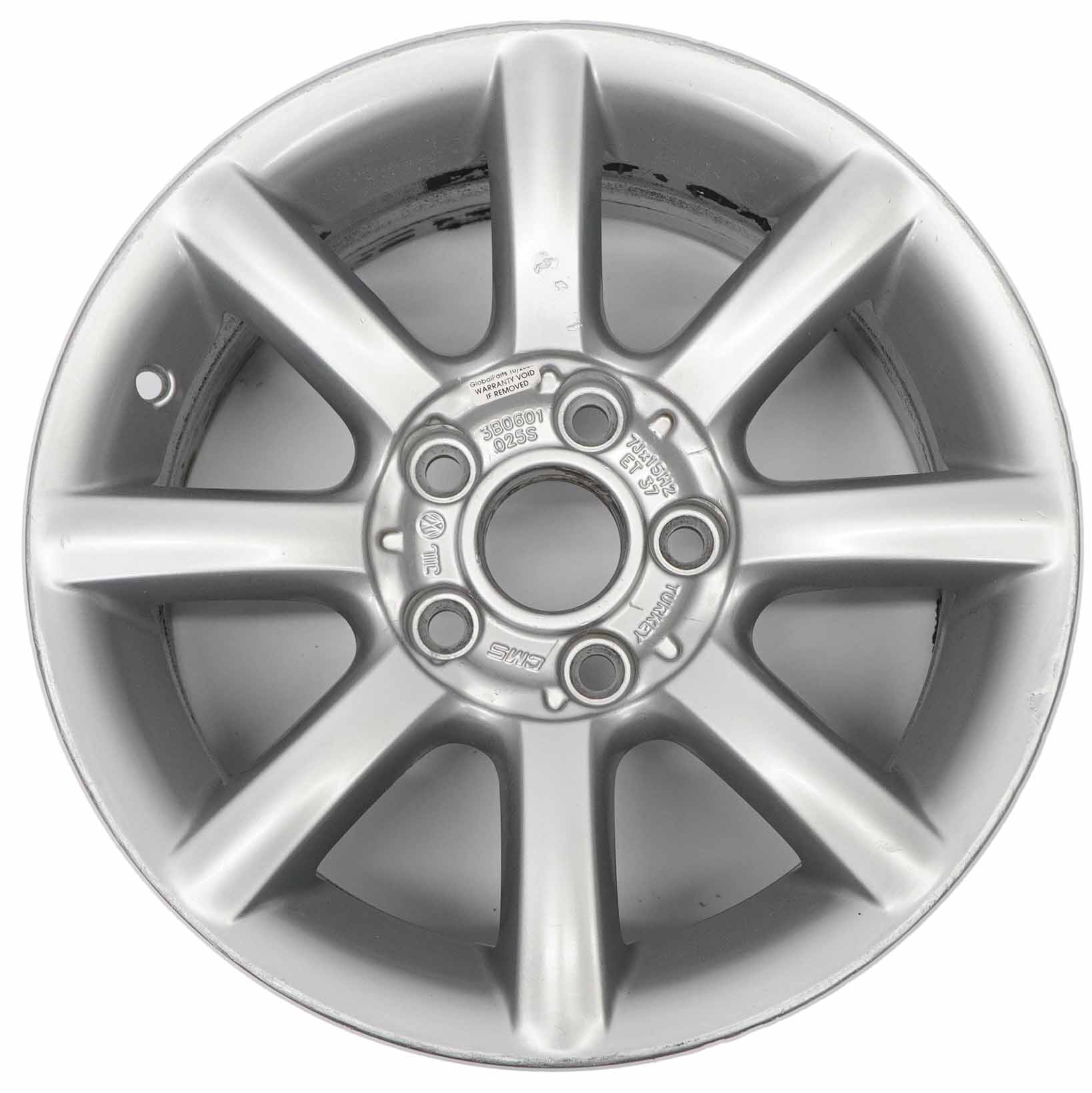 VW Volkswagen Passat B5 Silberne Leichtmetall felge 15" ET:37 7J 3B0601025S