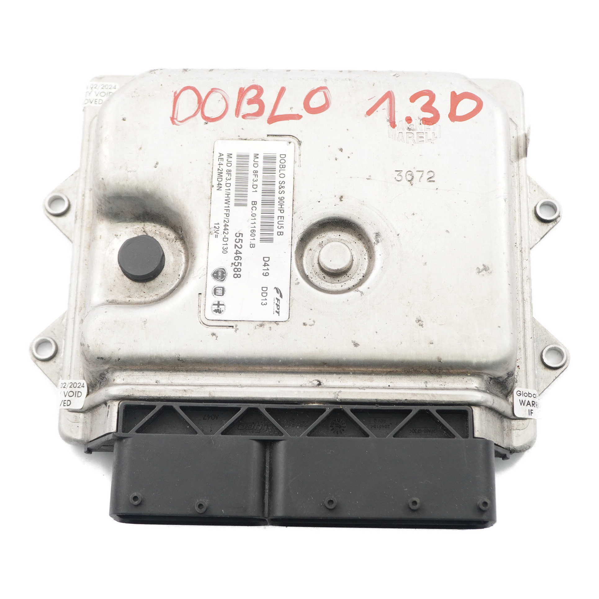 Fiat Doblo 1.3 Diesel Multijet 90PS Motor steuergerät Modul ECU 55246588