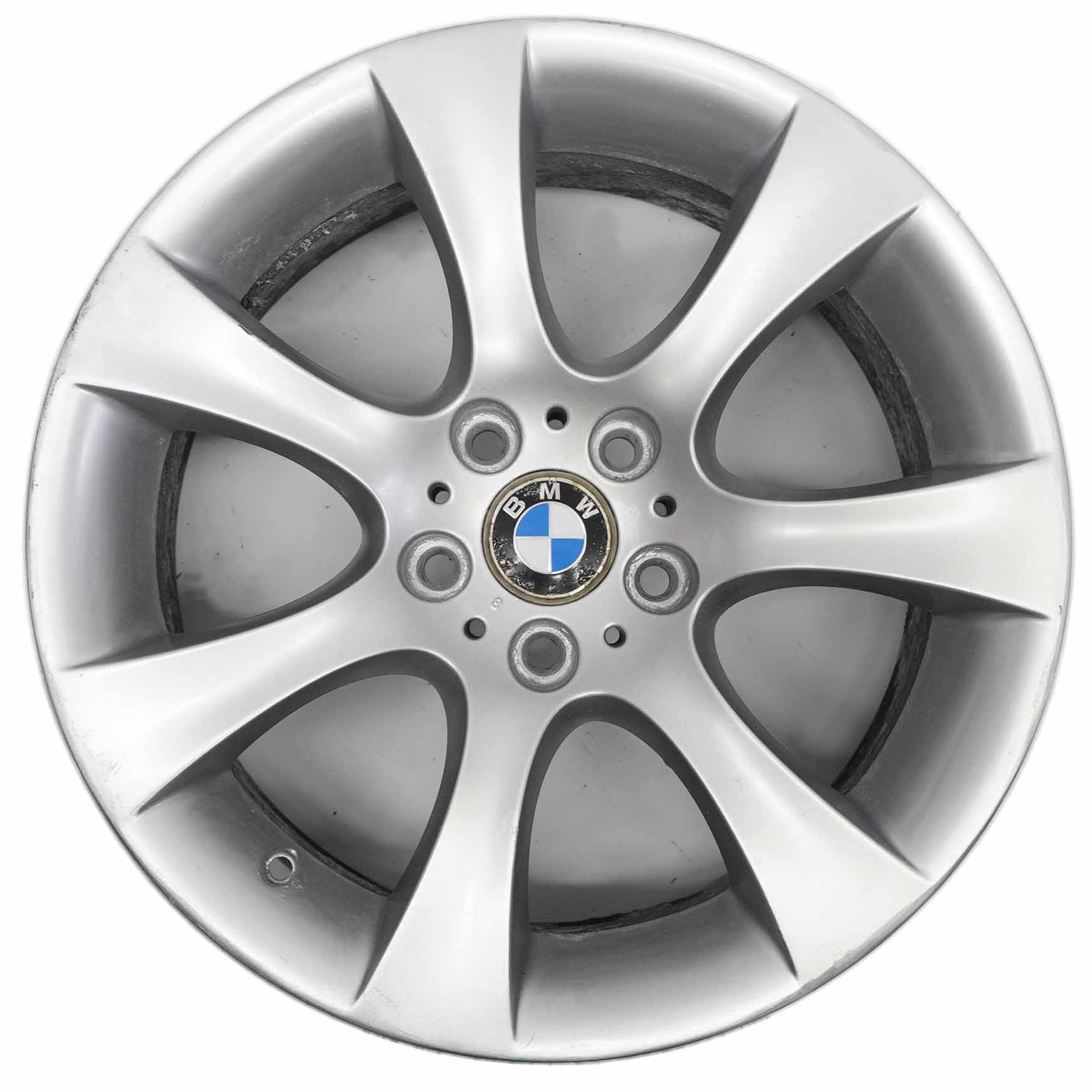 BMW 5er E60 E61 Silberne Leichtmetallfelge 18" 8J ET:20 Sternspeiche 124 6760617