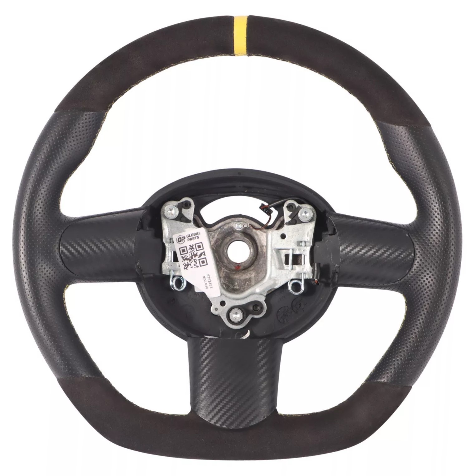 Steering Wheel Mini Cooper R50 R52 R53 Sports Leather Alcantara Flat Bottom