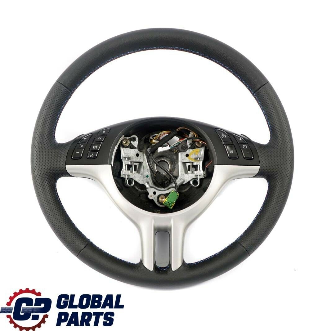 BMW X5 Series E53 NEW Black Leather Sport Steering Wheel 3 Spoke M-tricoloured