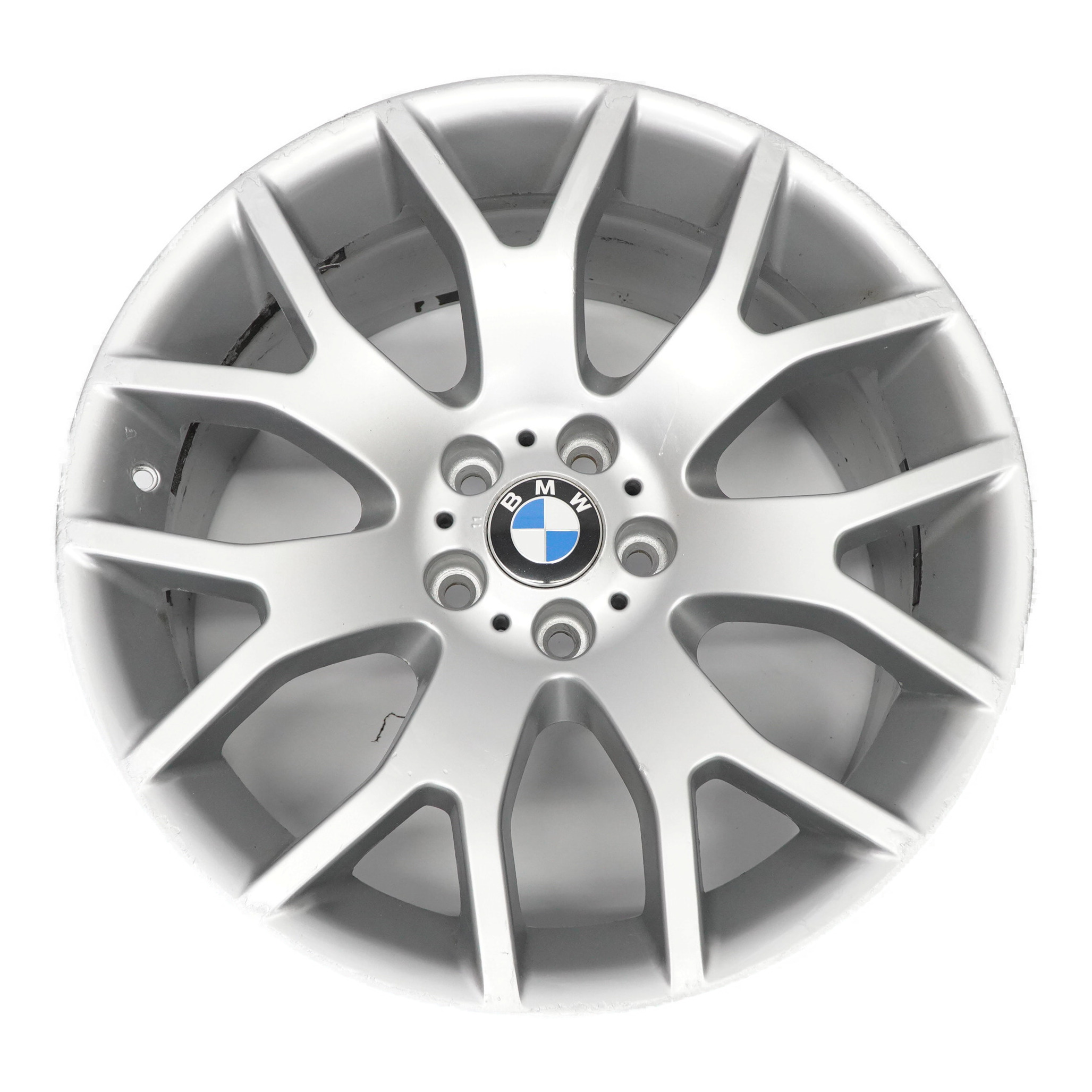 BMW X5 E70 Silberne Leicht metall felge vorne 20" Kreuzs peiche 177 10J 6774398