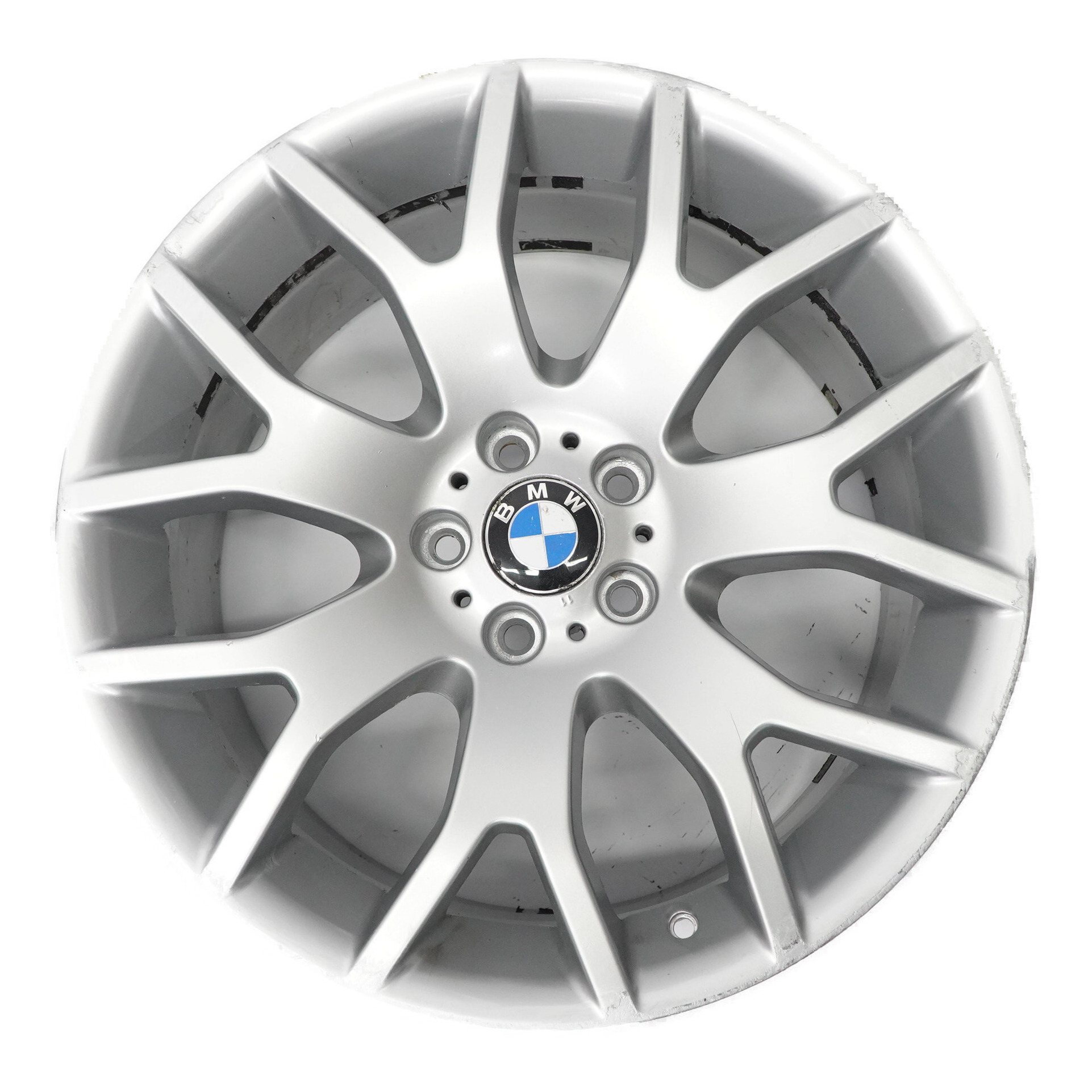 BMW X5 E70 Silberne Leicht metall felge vorne 20" Kreuzs peiche 177 10J 6774398