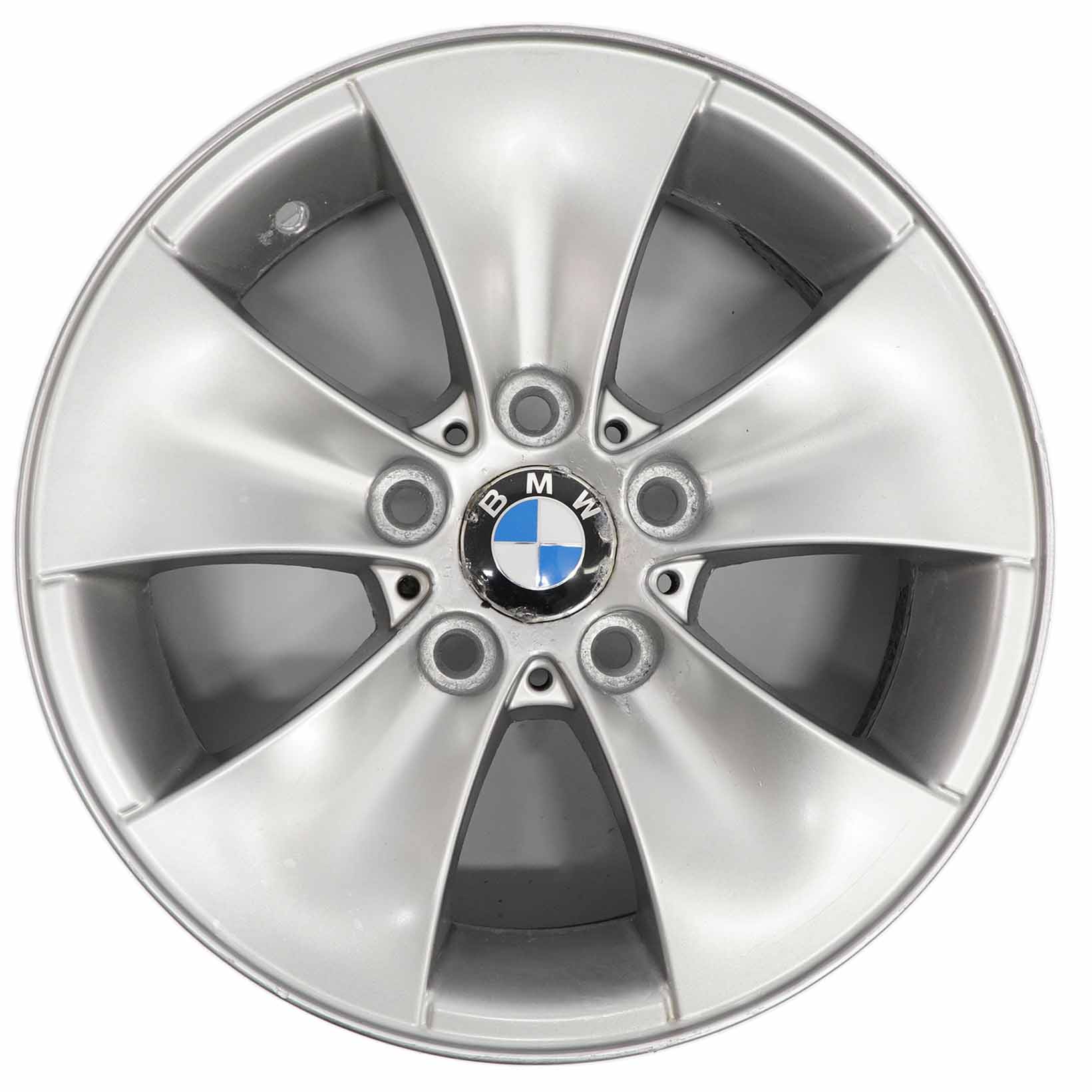 BMW E90 E91 Silberne Leichtmetallfelge 16" 7J ET:34 M Spider Speiche 155 6775594