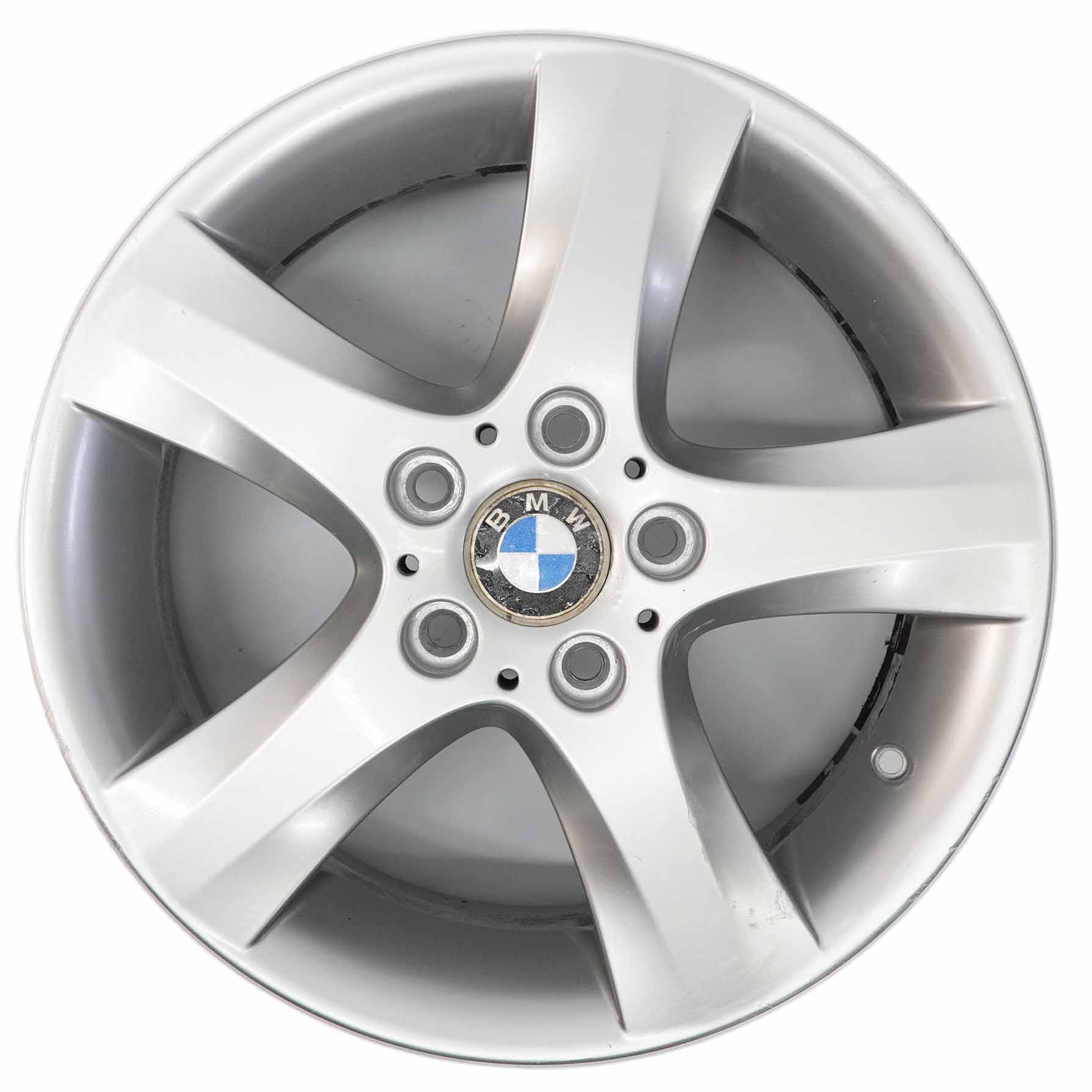 BMW E81 E82 E87 E88 Silver Wheel Alloy Rim 17" ET:47 7J Spider Spoke 142