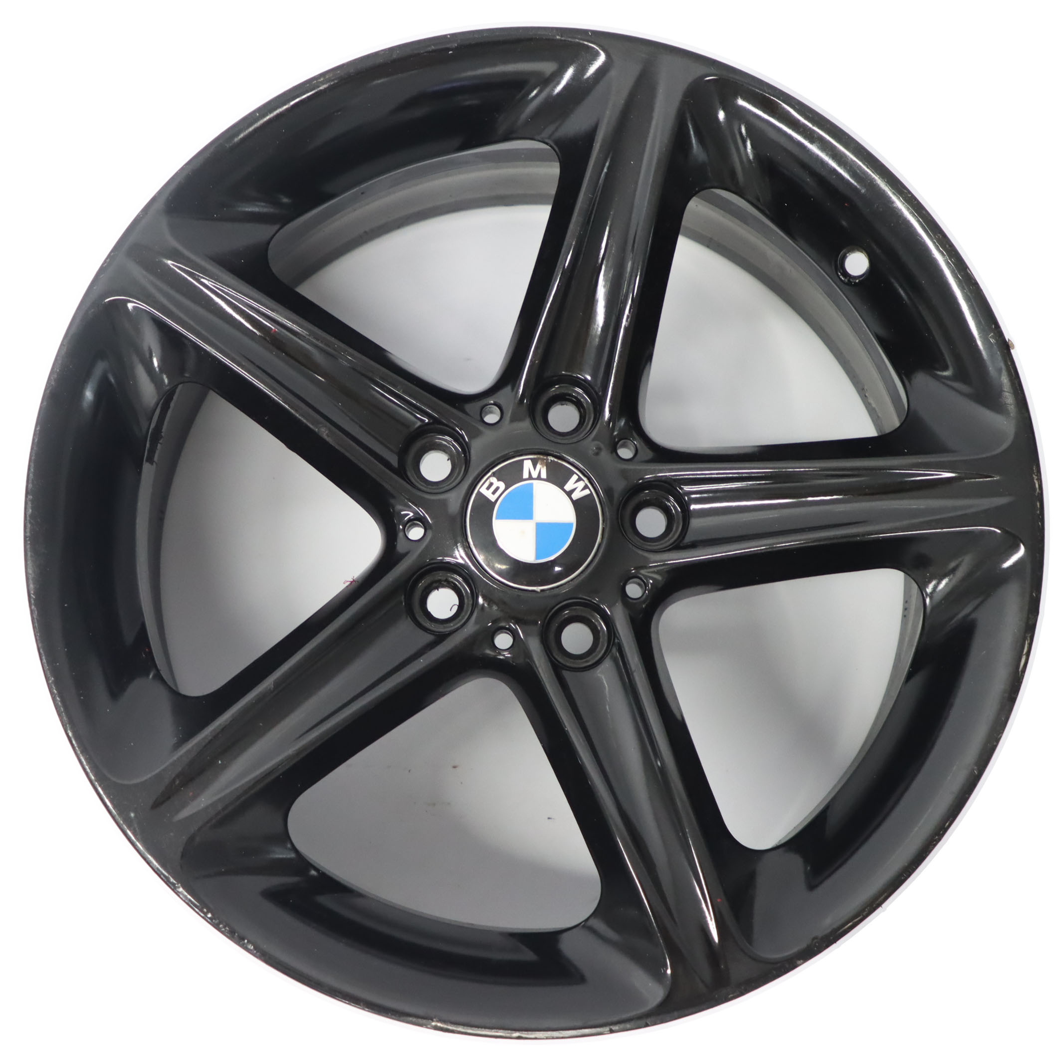 BMW E81 E87 LCI Schwarz Leicht metall felge 18" Sternspeiche 8,5J ET:52 6779803