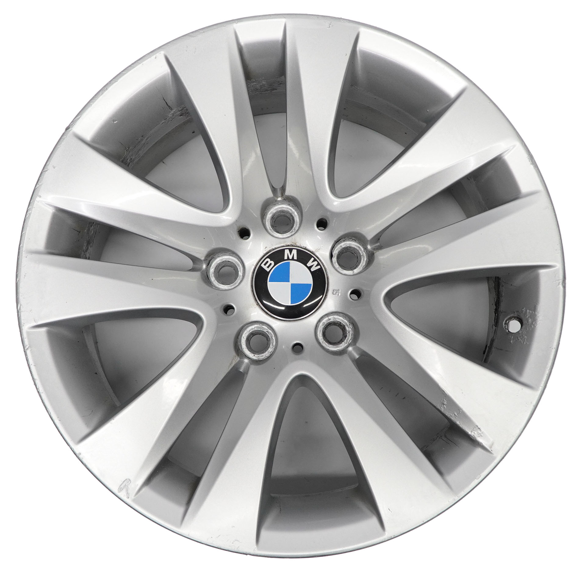 BMW E90 E91 E92 Silberne Leichtmetallfelge V Speiche 338 17" 8J ET:34 6791478