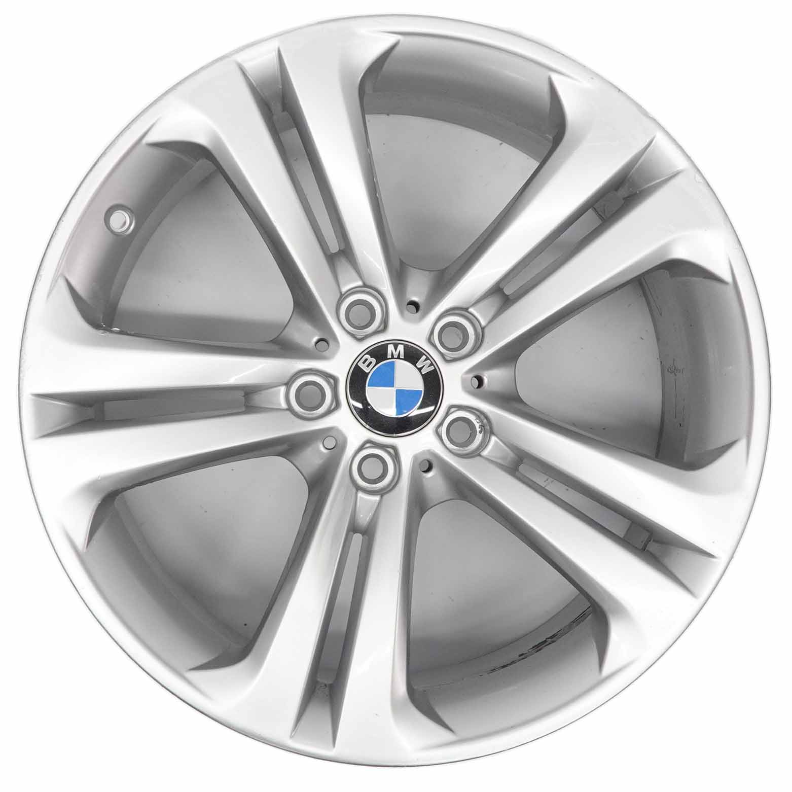 BMW F30 F31 Silberne Leichtmetallfelge 19" 8J Doppelspeiche 401 ET:36 6796256