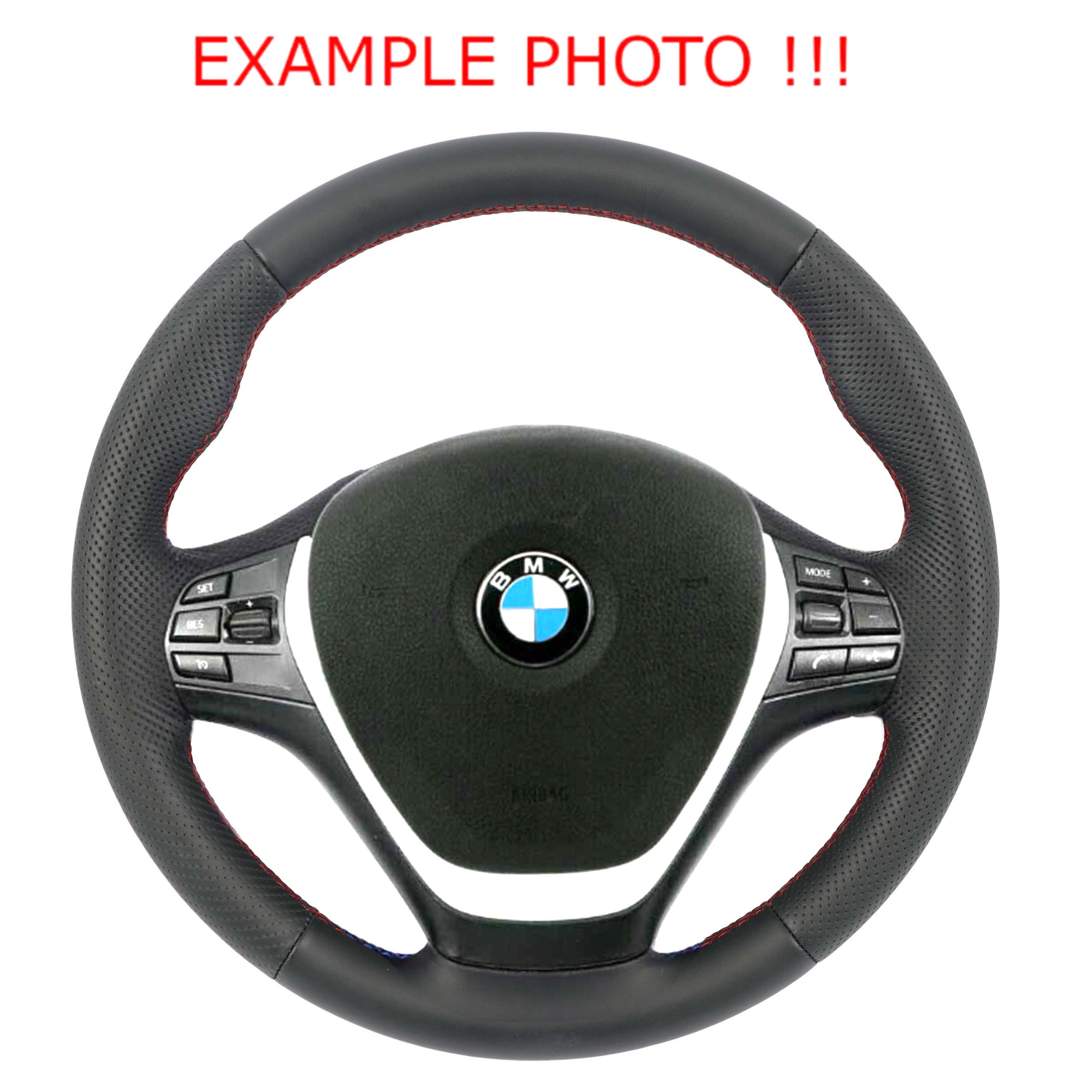 BMW F20 F21 F22 F23 F30 F31 F32 F33 NEW Leather Sport Steering Wheel Red Threads