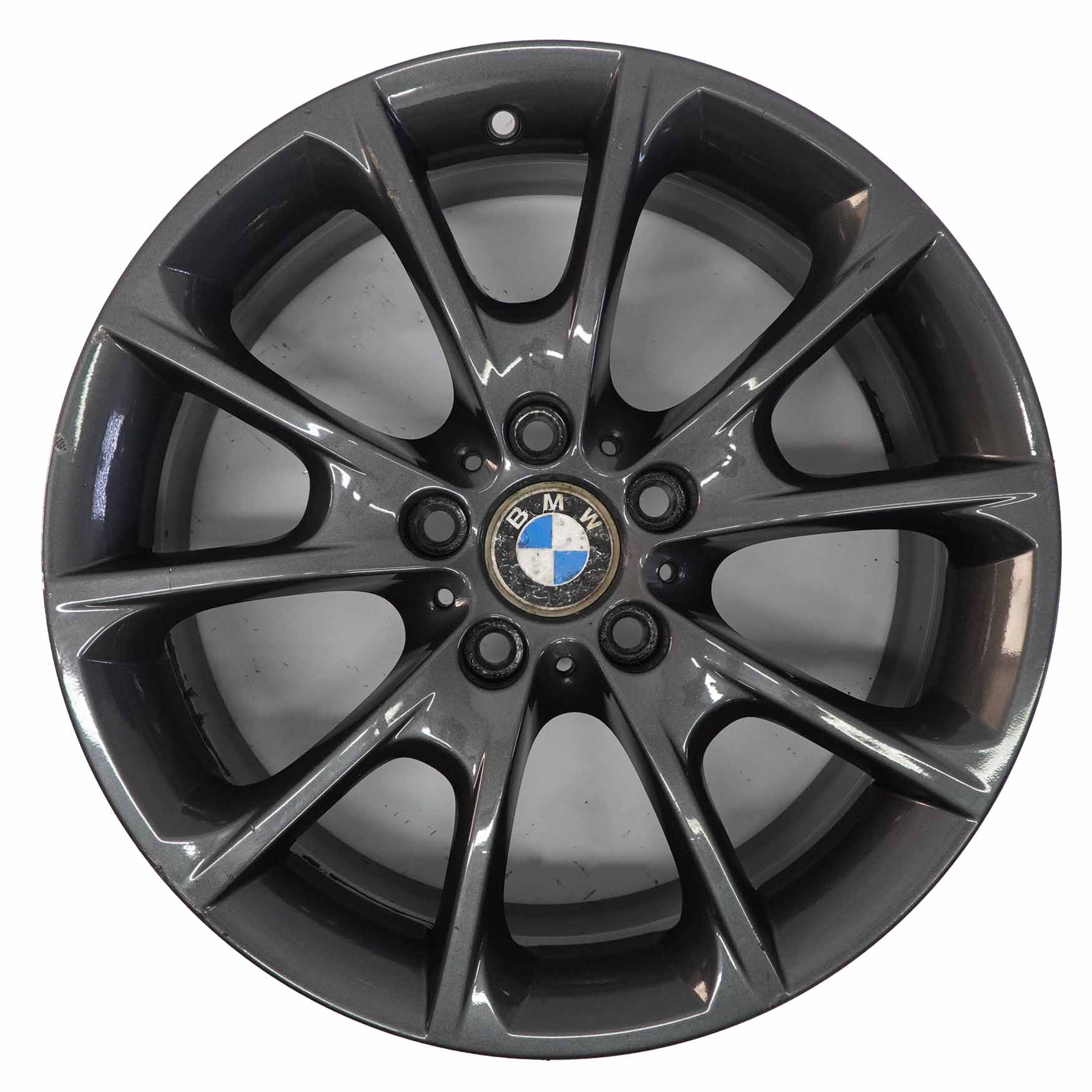 BMW F30 F32 F33 LCI Black Alloy Wheel 18" 8.5J ET:47 V-Spoke Styling 398 6874821