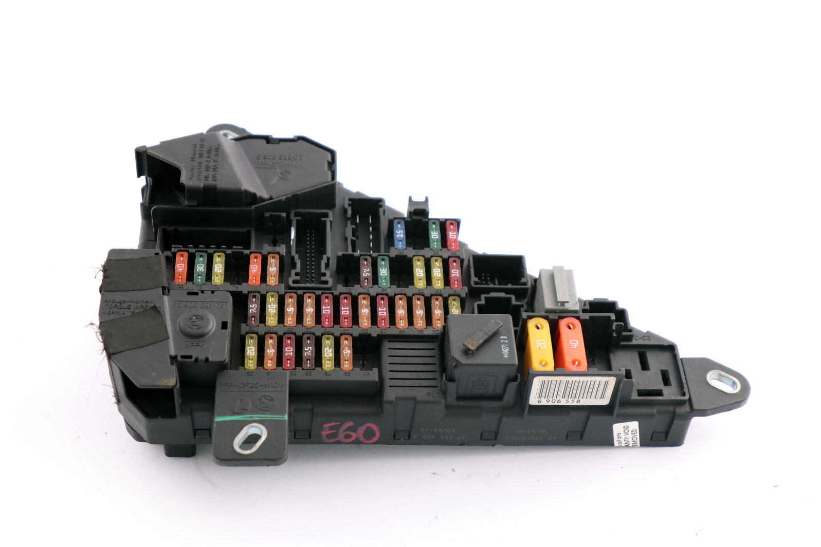 BMW 5 6  Series E60 E61 E63 E64 Power Distribution Fuse Relay Box Rear 6906558