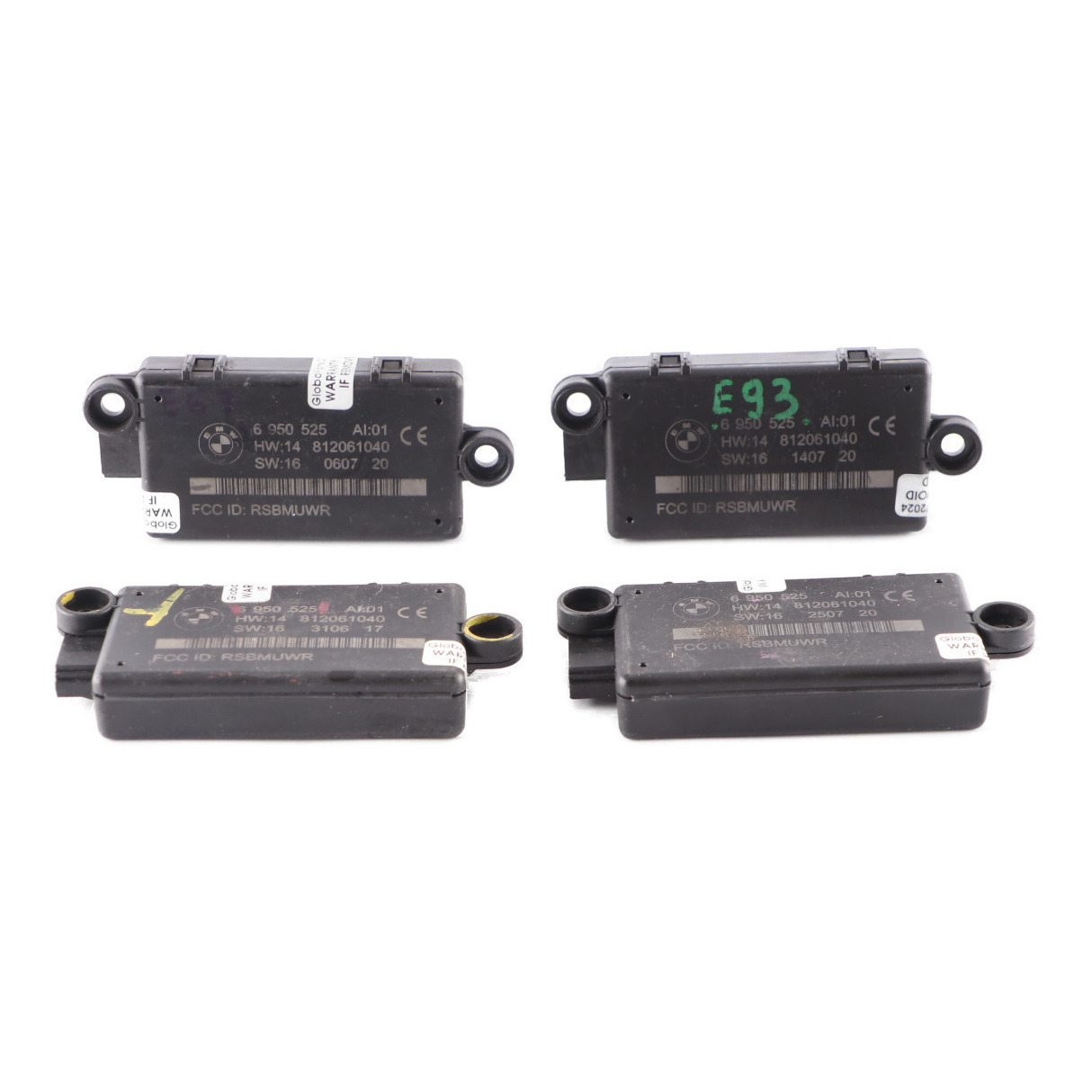 4 x BMW E63 E64 E93 Alarm anlage Modul Sensor DWA Steuergerät Set 6950525