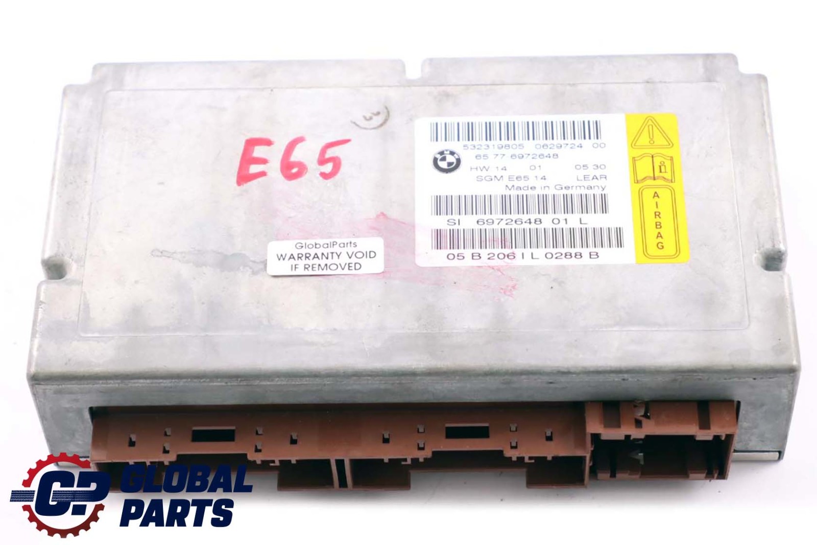 BMW 7 Series E65 E66 Airbag ECU Control Unit Gateway Module 6972648