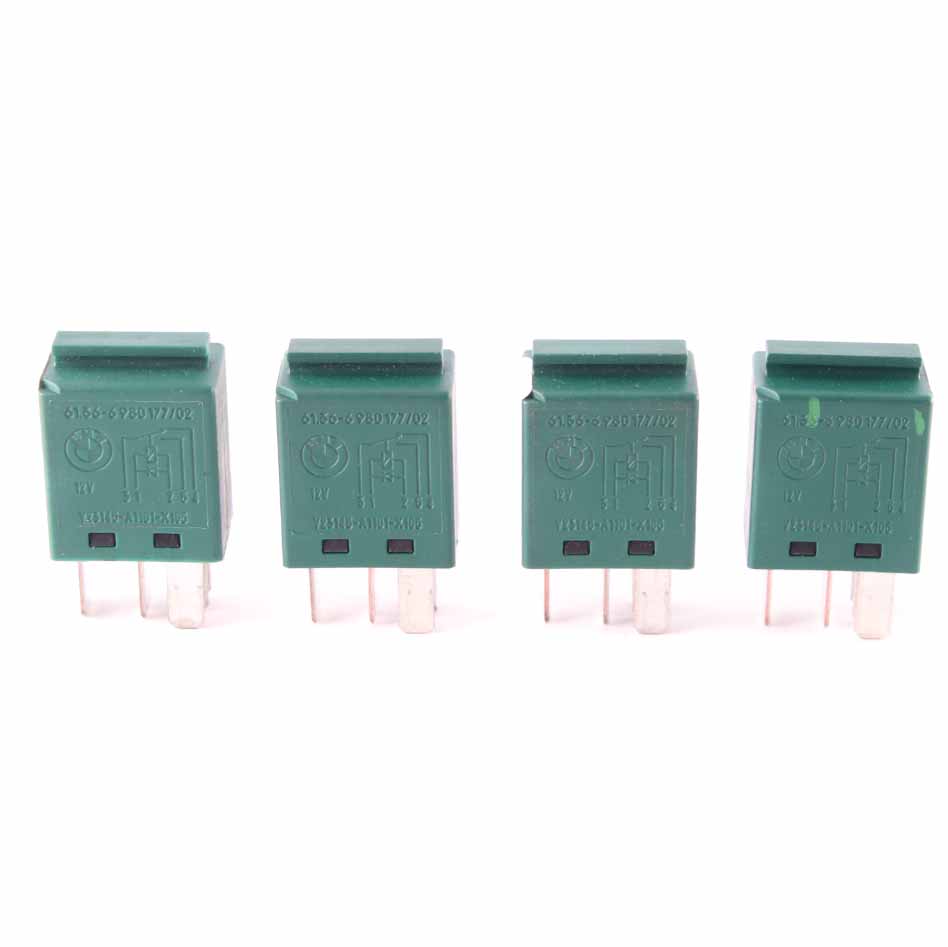 BMW E81 E87 E90 E91 F10 F11 X5 E70 Relay Unit Green Set TYCO 5 Pins 6980177