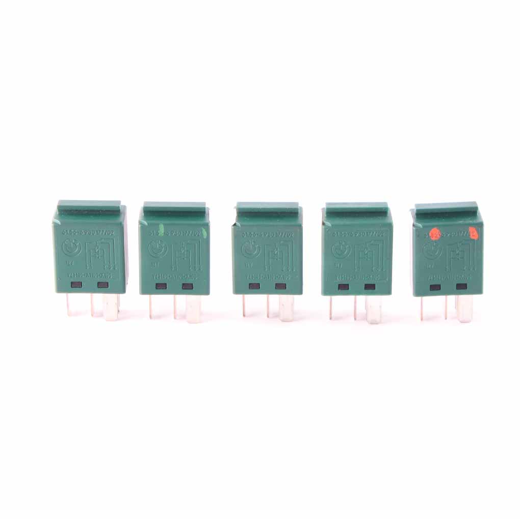 BMW E81 E87 E90 E91 F10 F11 X5 E70 Relay Unit Green Set TYCO 5 Pins 6980177