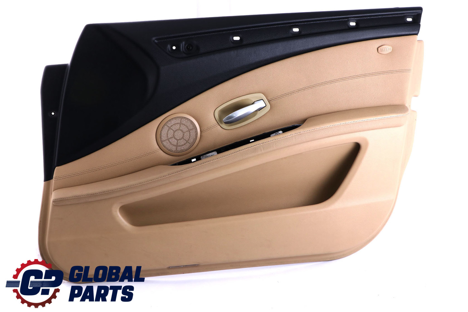 BMW 5 Series E60 E61 LCI Door Card Trim Panel Beige Leather Front Right O/S