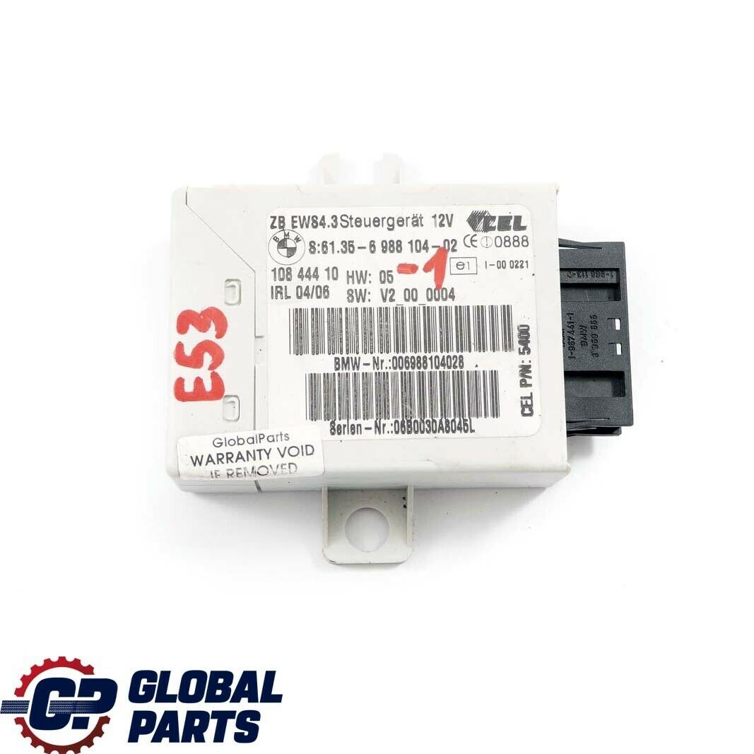 BMW 3 5 X3 X5 Series 1 E39 E46 E53 E83 Control Unit Control Unit EWS IV 6988104