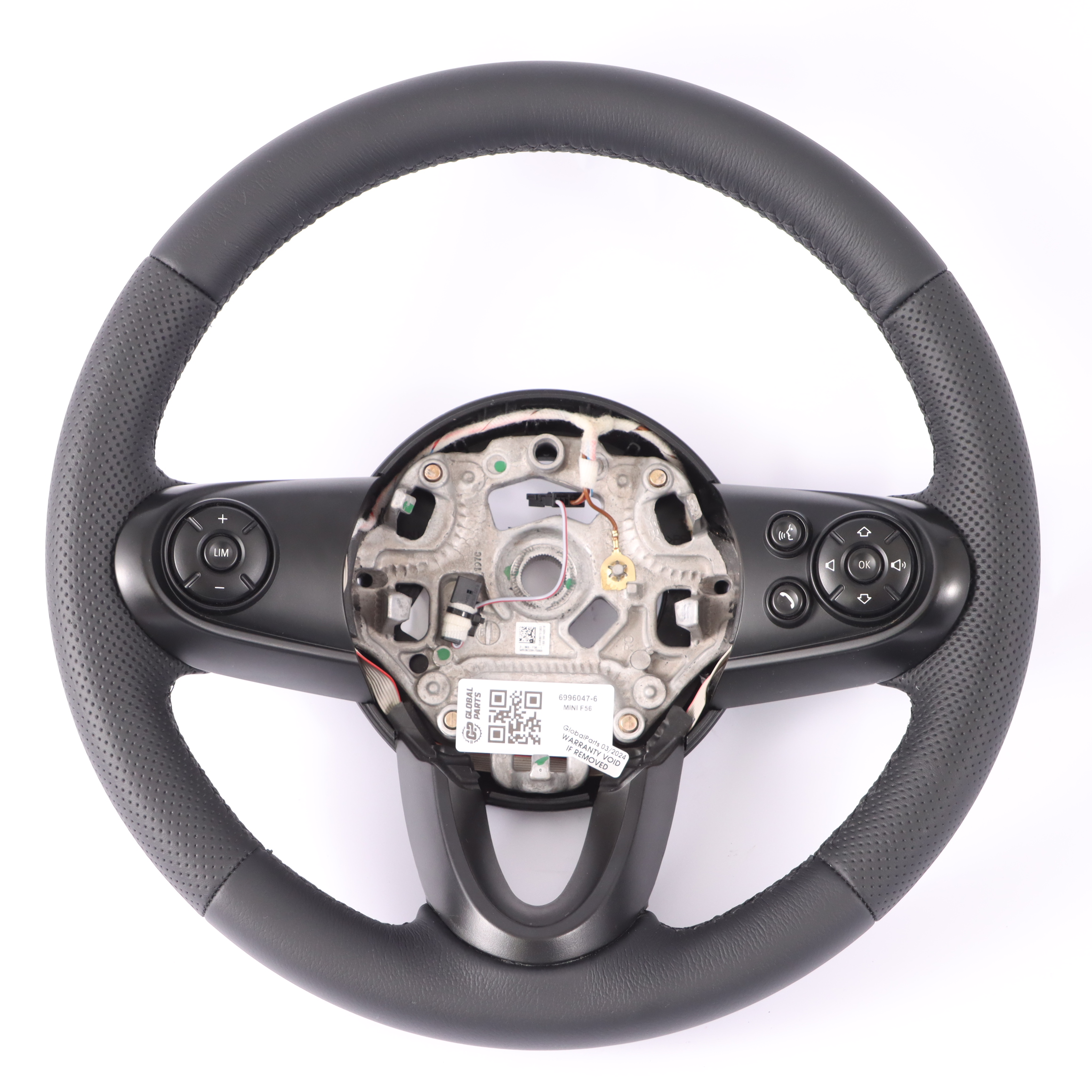 Mini Cooper F56 NEW Black Sport Leather 3 Spoke Steering Wheel Multifunction