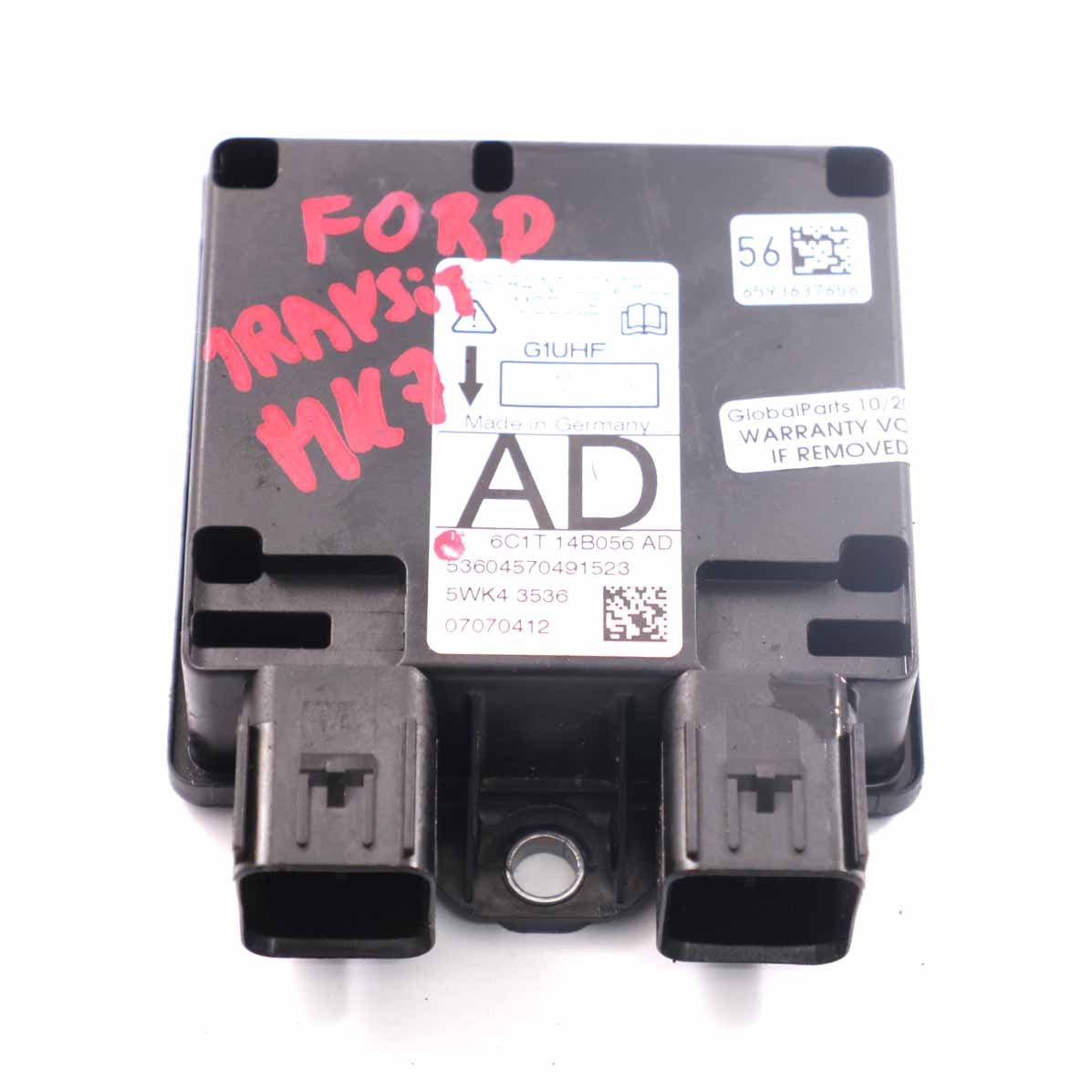 Ford Transit Mk7 Módulo Airbag ECU Unidad de Control Air Bag 6C1T-14B056-AD