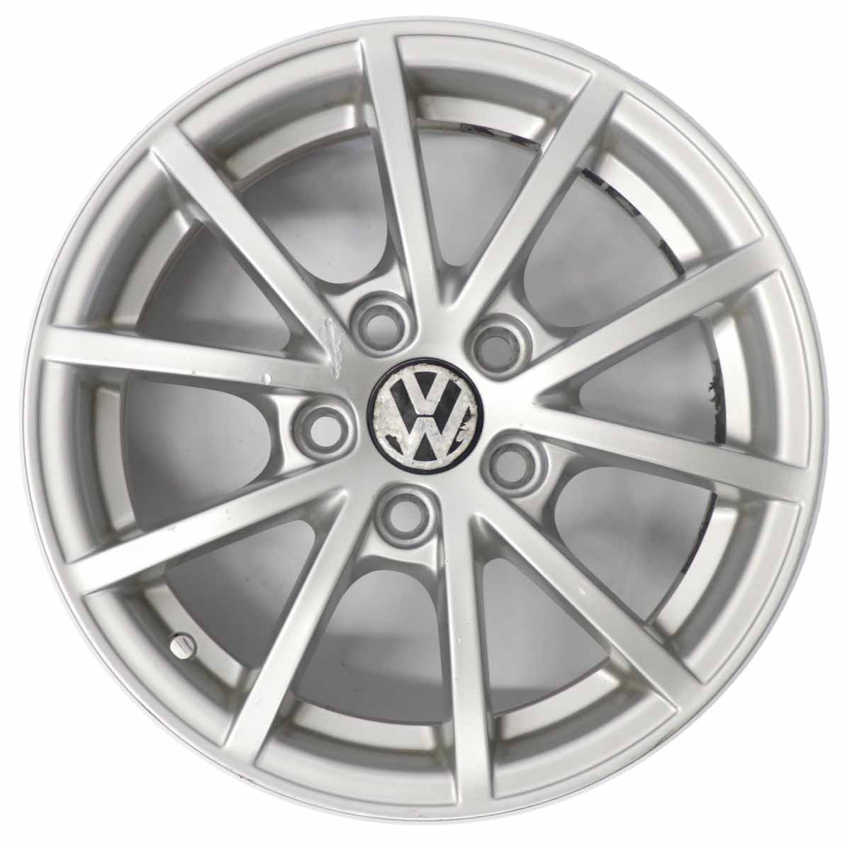 VW Volkswagen Polo 9N Silberne Leichtmetallfelge 14" ET:35 5J 6Q0601025AC