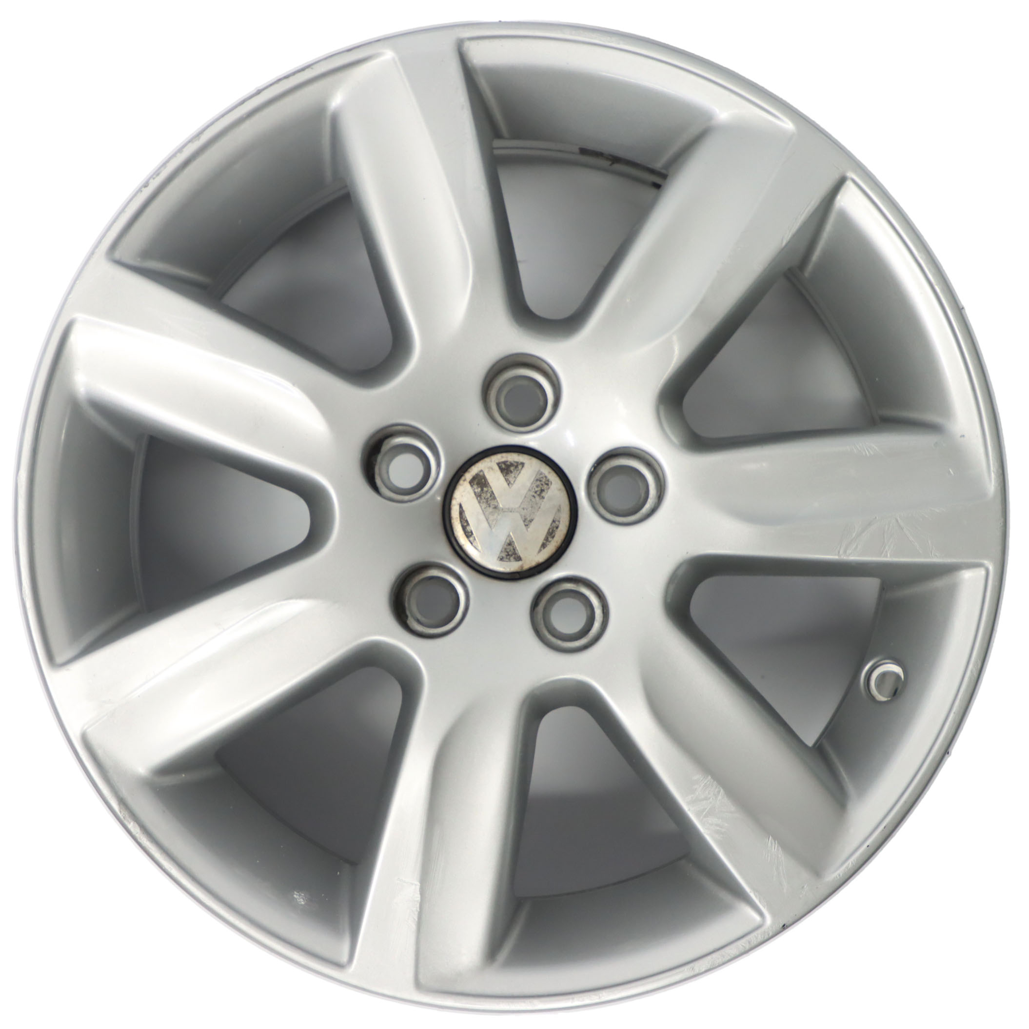 VW Volkswagen Polo 6R Mk5 Silberne Leicht metall felge 15" ET:40 6J 6R0601025L