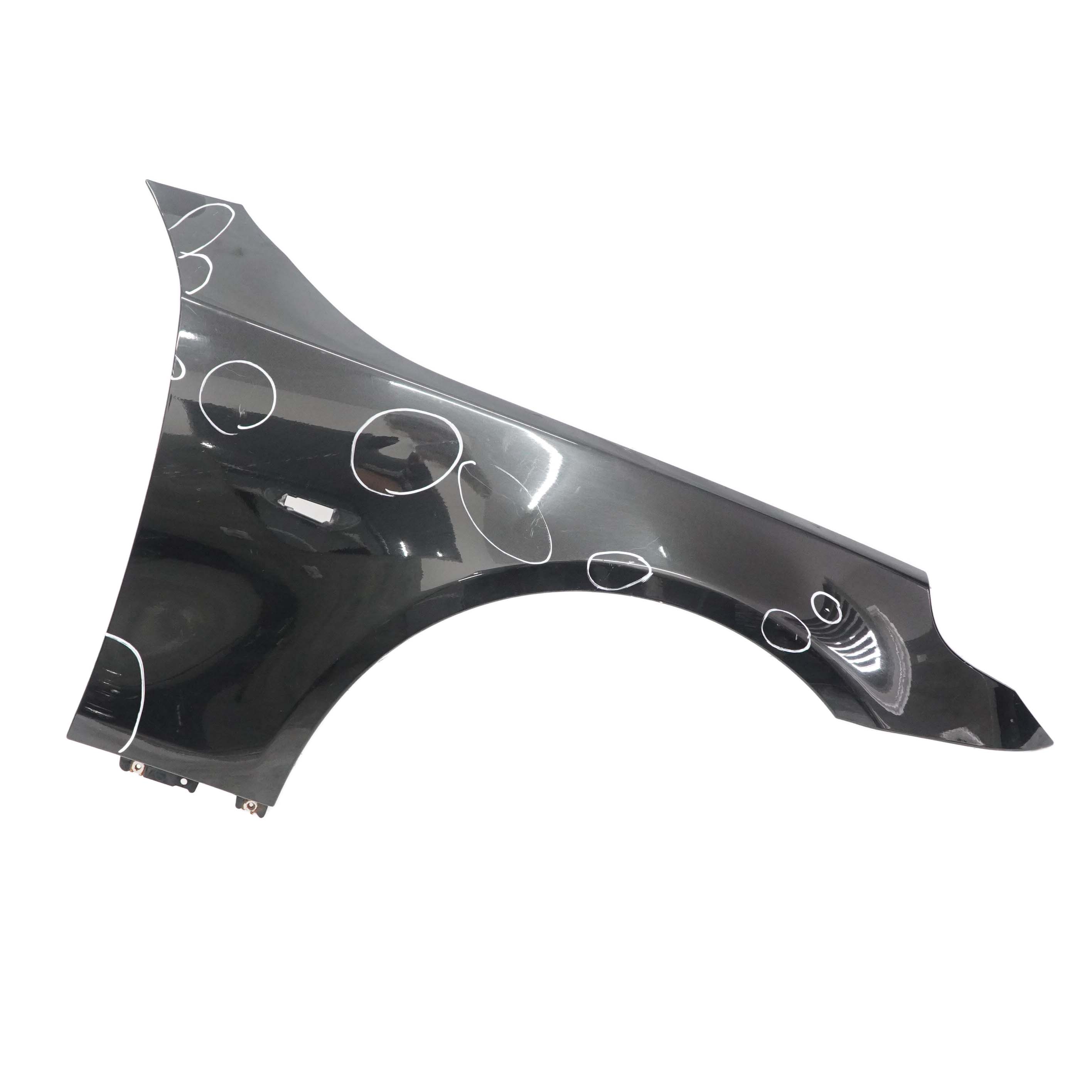 £BMW E60 Side Wing Panel Fender Front Right O/S Black Sapphire Metallic - 475