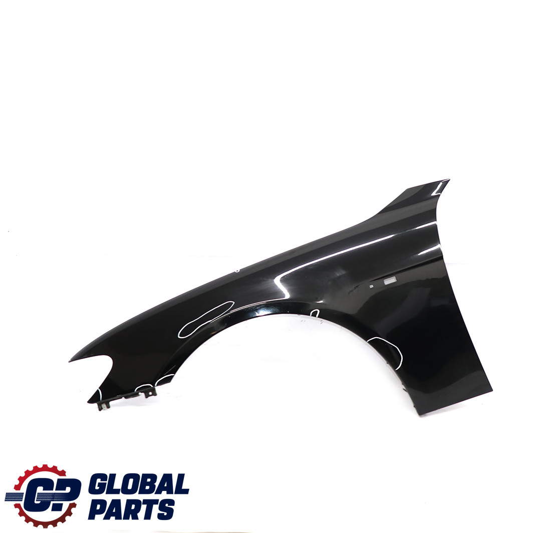 BMW 7 E65 E66 Side Panel Wing Front Left N/S Black Sapphire Metallic - 475