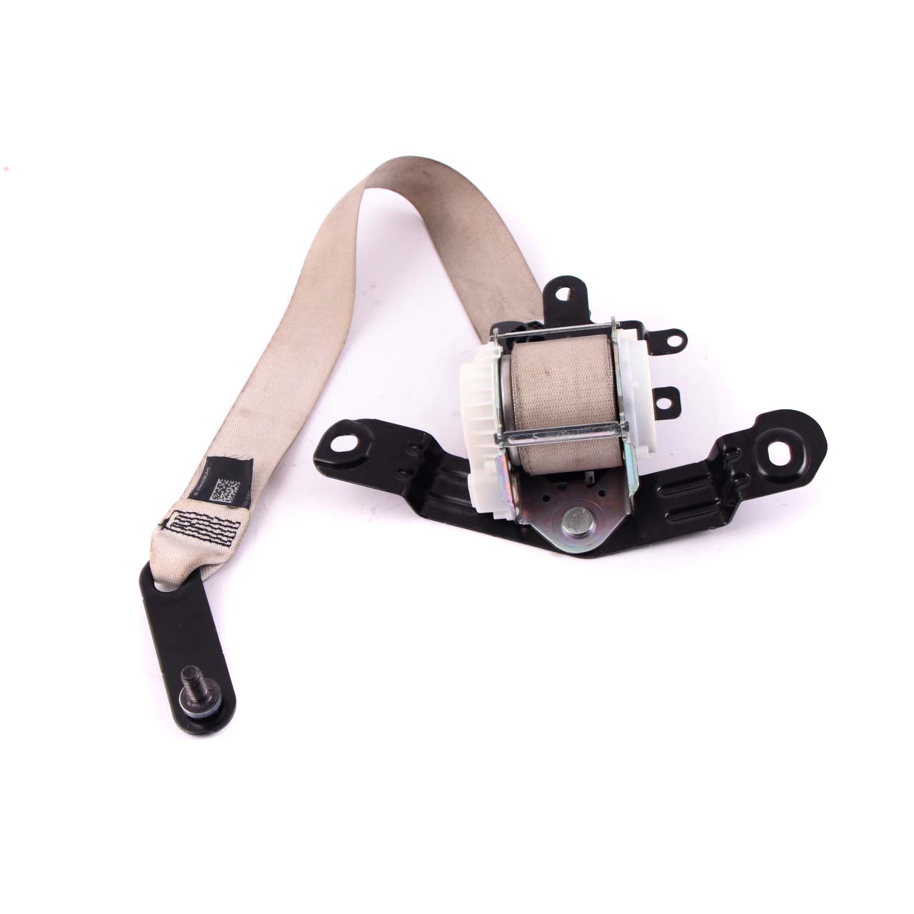 BMW F07 Seatbelt Upper Belt Safety Rear Right Elfenbeinweiss Ivory White 7233532