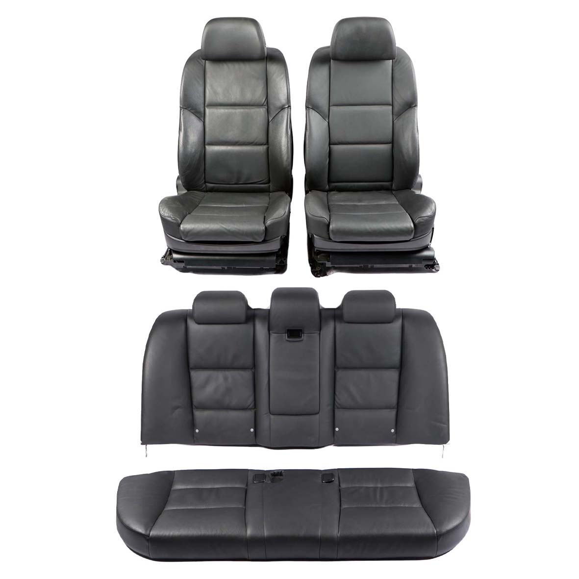 BMW 5 Series E60 LCI Sport Black Leather Interior Seats With Door Cards Memory