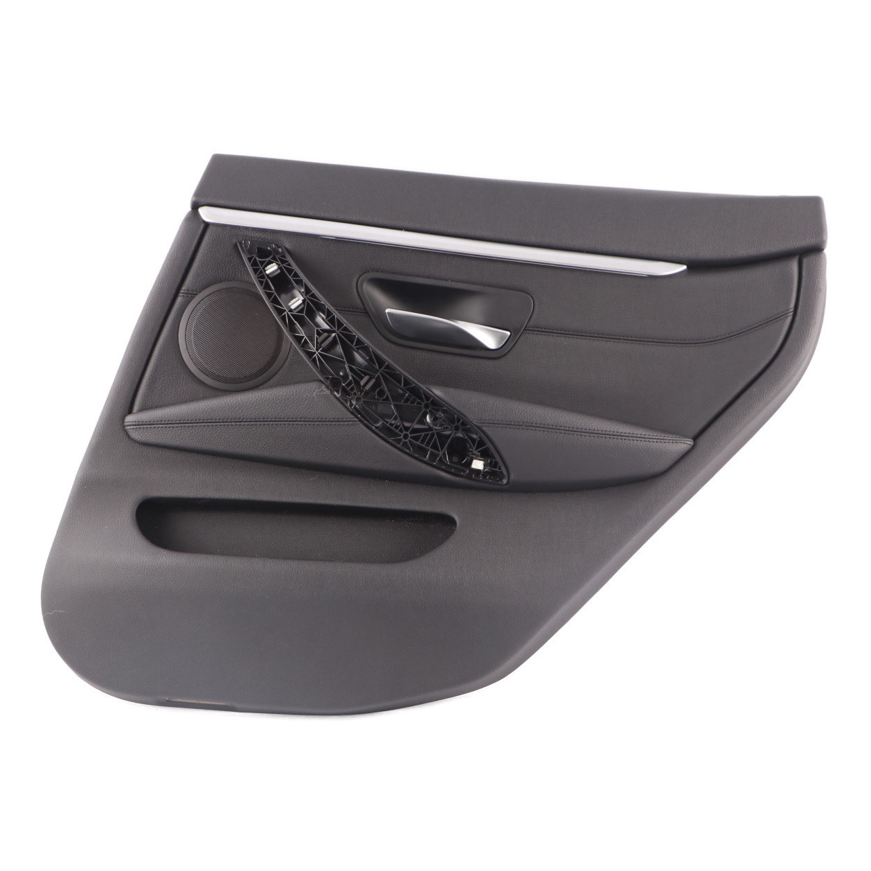 BMW F36 Door Card Trim Rear Right O/S Panelling Lining Leather Black Chrome