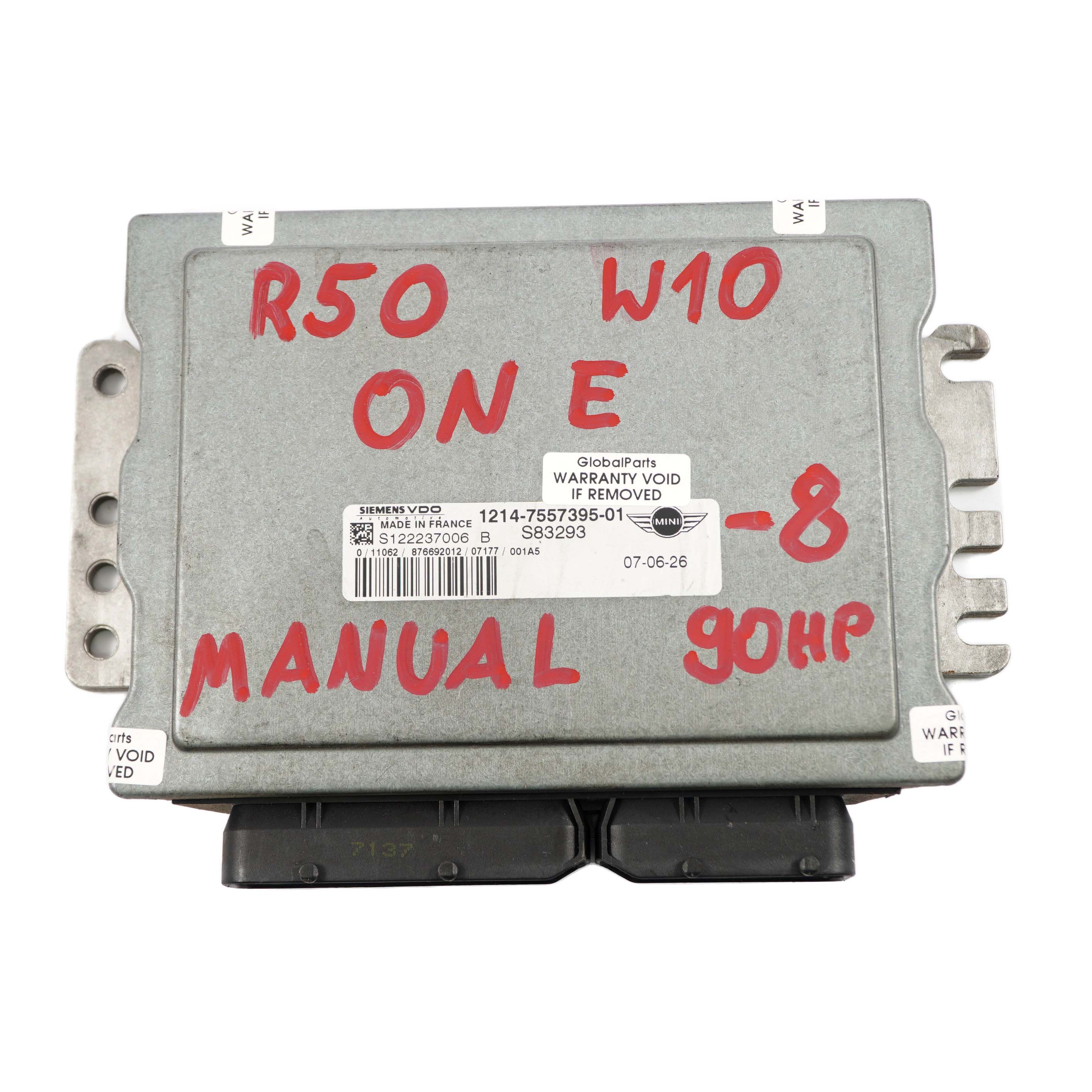 MINI One R50 R52 W10 90HP Engine Control Unit ECU Module DME 7557395 EWS Manual