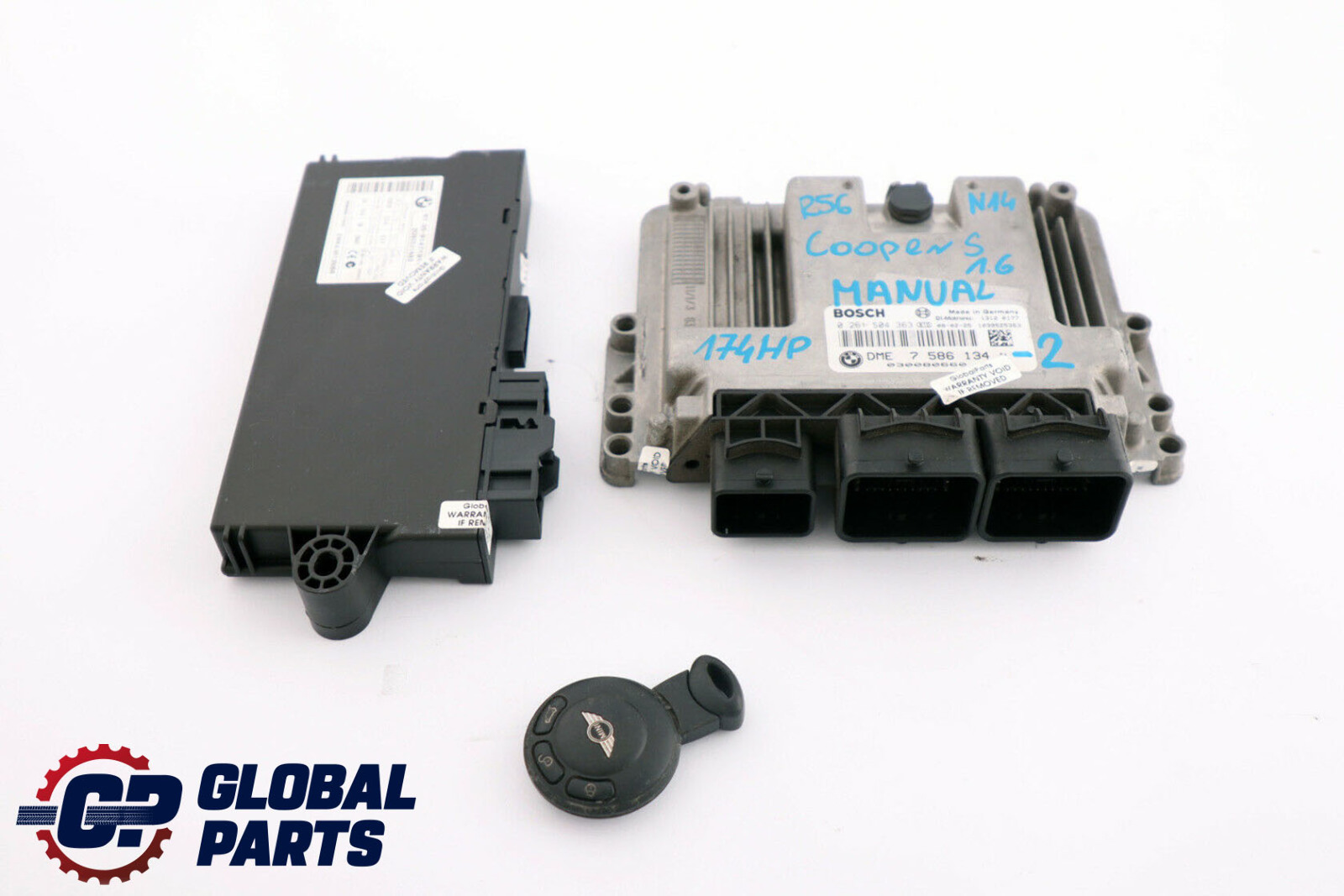 Mini Cooper S R55 R56 N14 1.6 174HP ECU Kit DME 7586134 + CAS3 + Key Manual