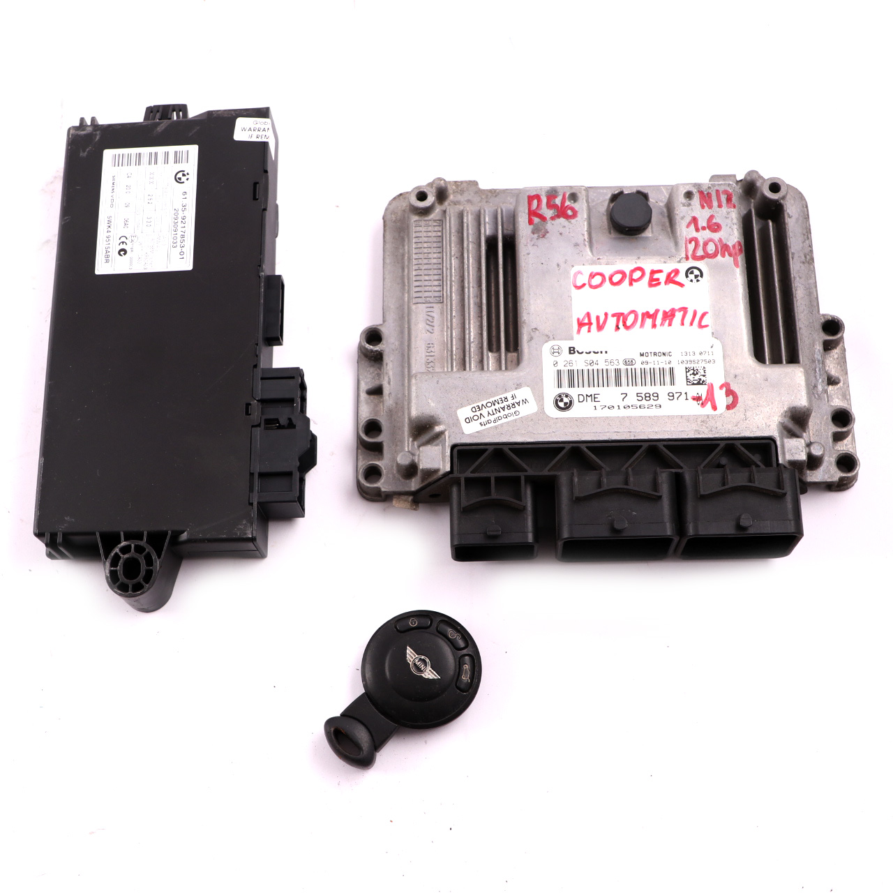 Mini Cooper R55 R56 R57 N12 1.6 120HP ECU Kit DME 7589971 CAS3 Key Automatic