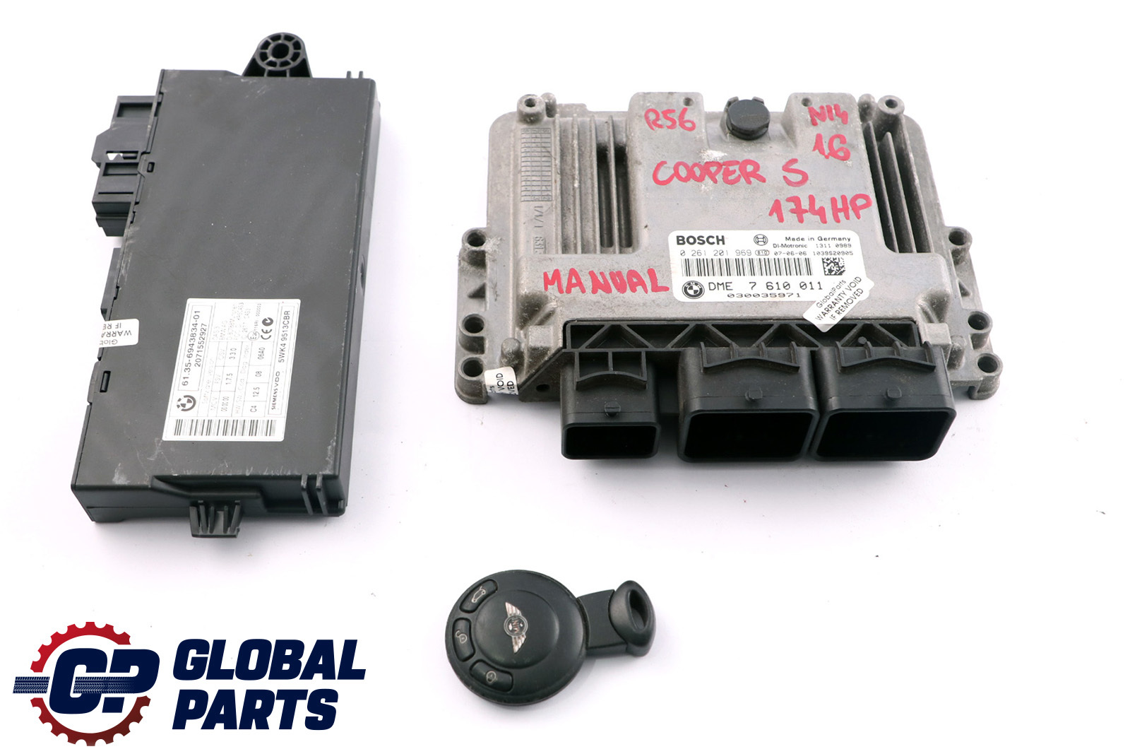 BMW Mini Cooper S 1 R55 R56 R57 N14 1.6 ECU Kit DME CAS 3 Key 7610011 Manual