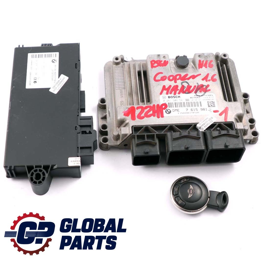 Mini Cooper R56 LCI R60 N16 1.6 Petrol Engine ECU Kit DME 7615981 + CAS 3 + Key