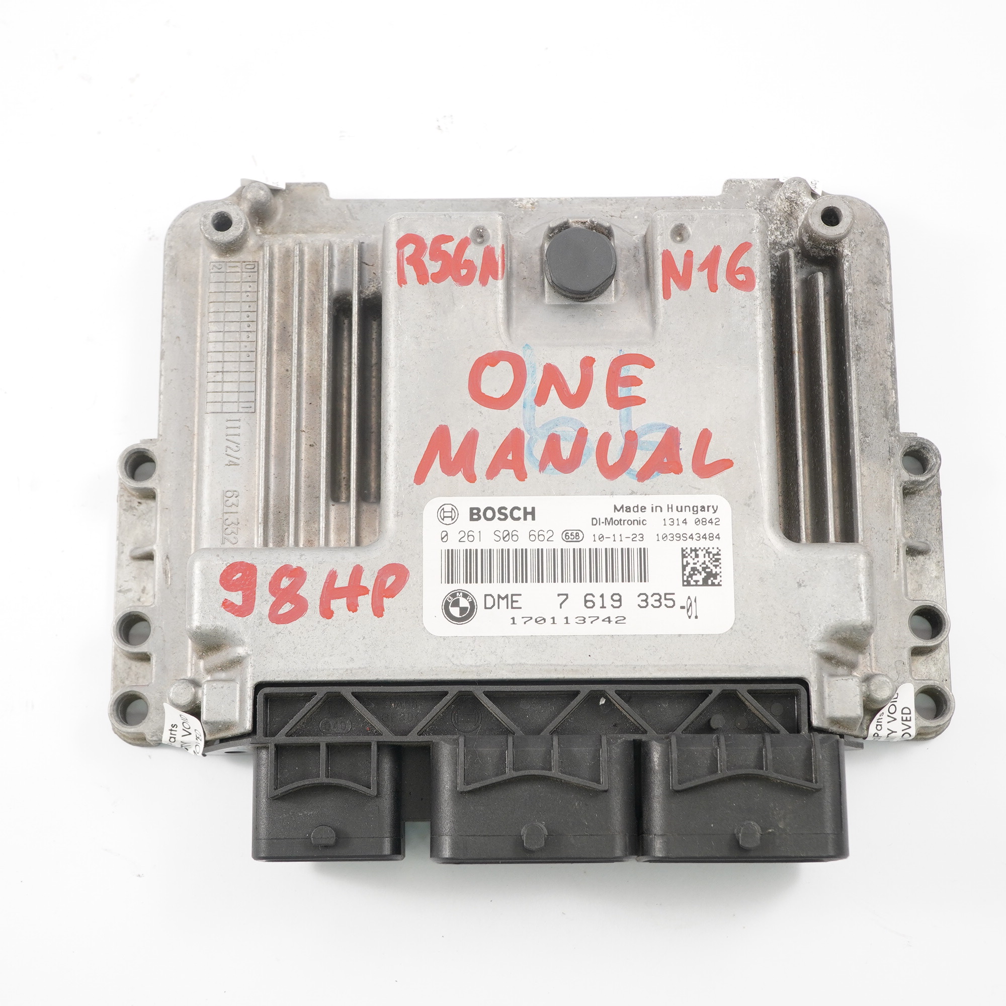 Mini One R56 LCI R60 N16 98HP Engine Control Unit ECU DME 7619335 Manual